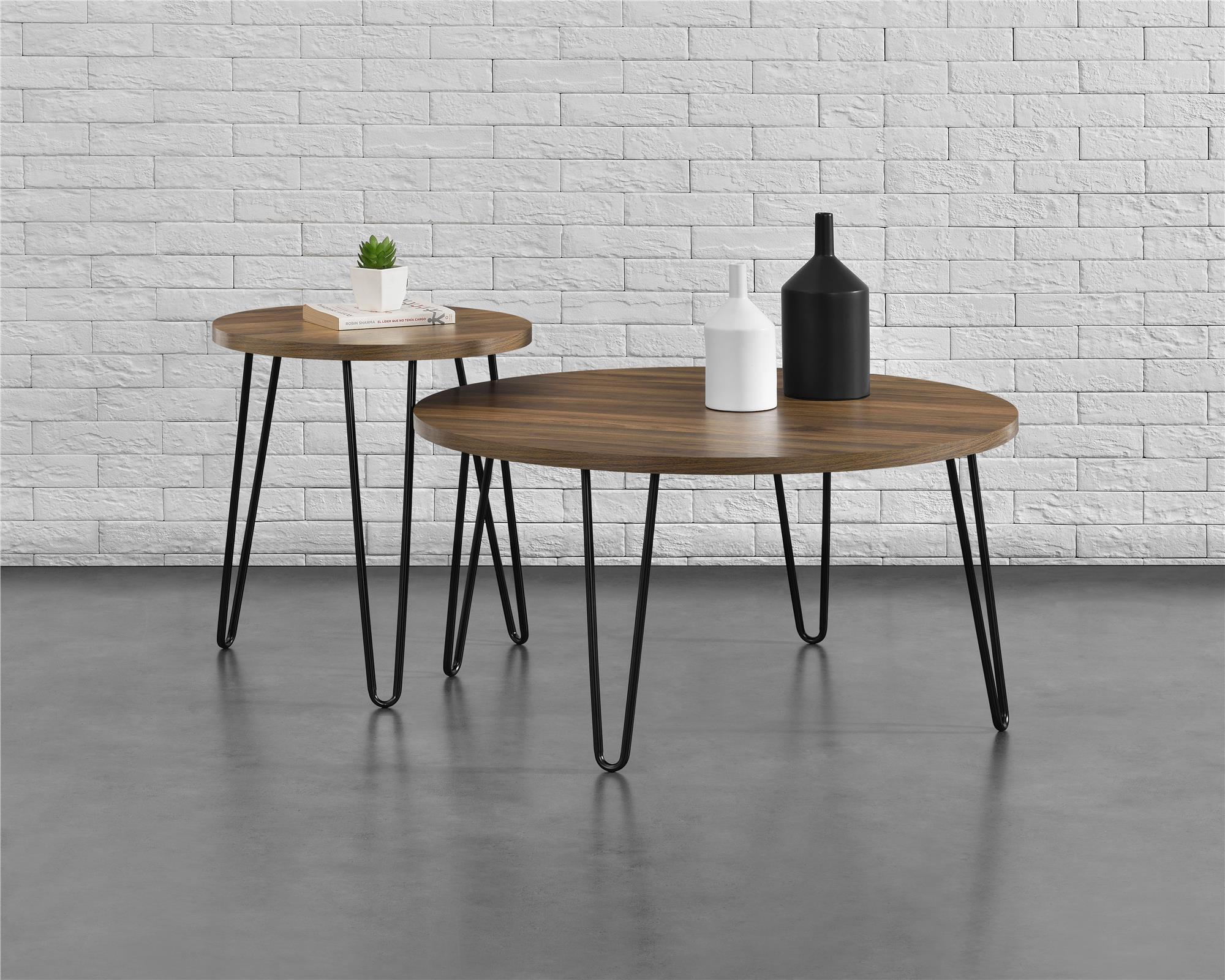 Owen Rund Sofabord, valnød