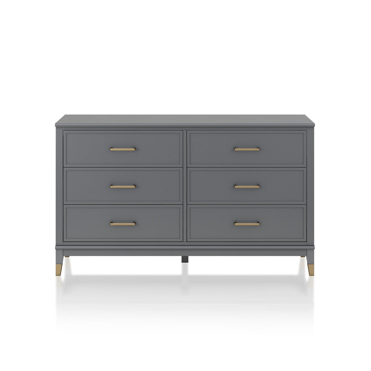 Westerleigh Kommode med 6 skuffer, grå