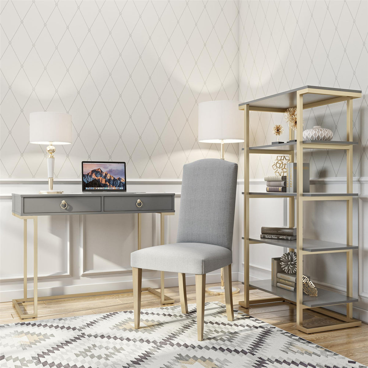 Camila Skrivebord, grå