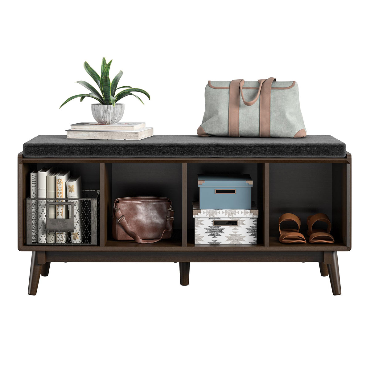 Brittany Entrébænk, valnød