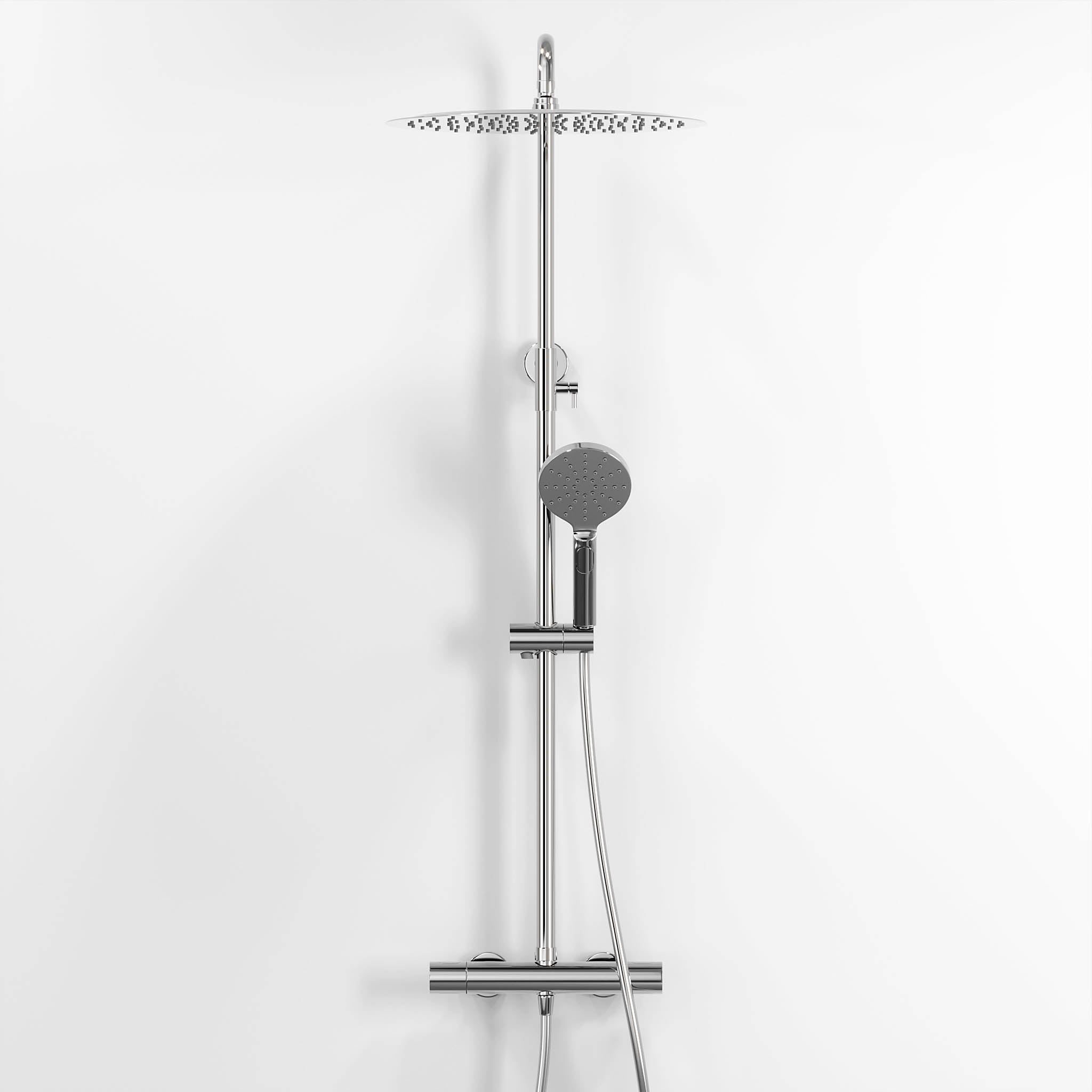 Dragør Brusesæt m/Termostat Armatur og 40 cm Topbruser