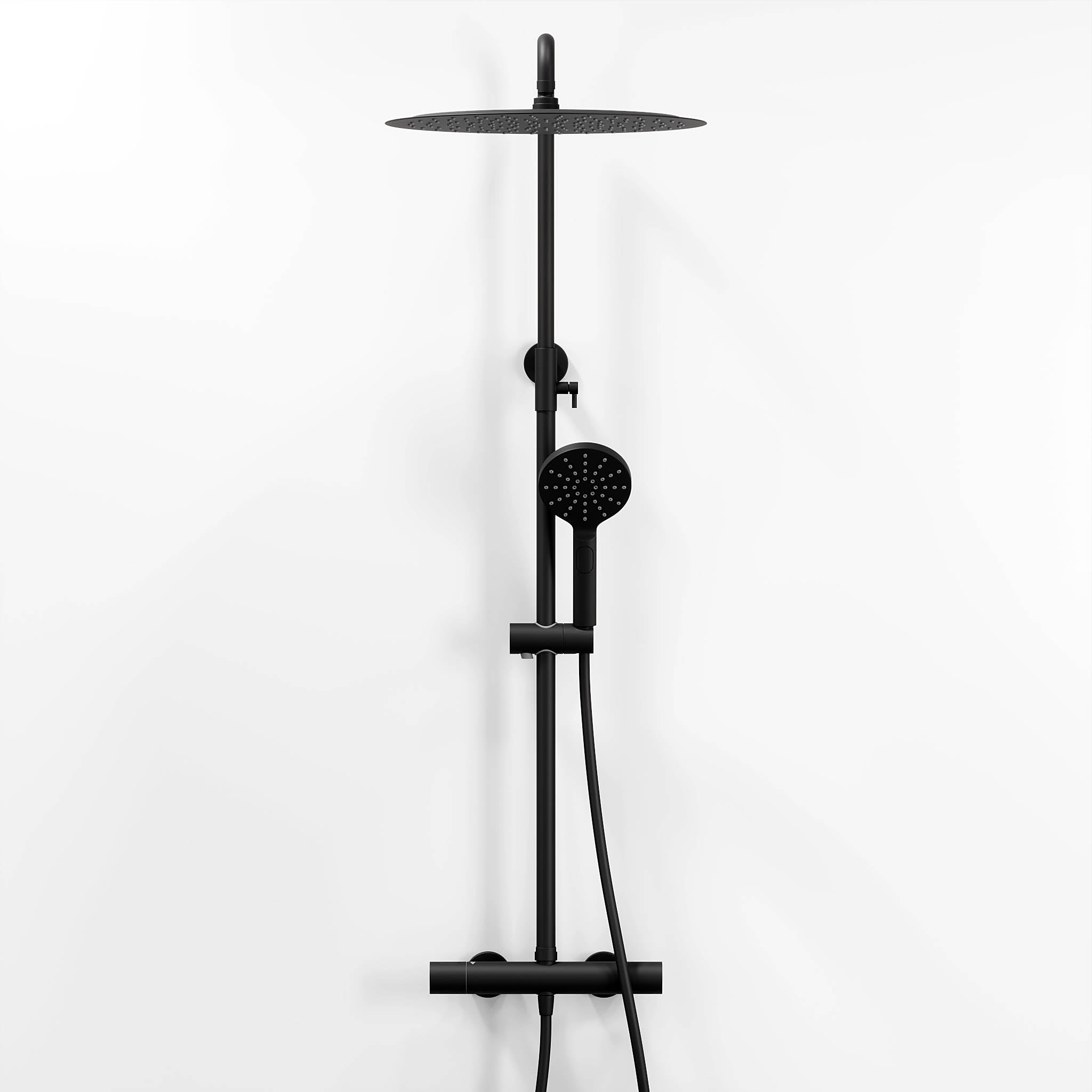 Dragør Brusesæt m/Termostat Armatur og 40 cm Topbruser