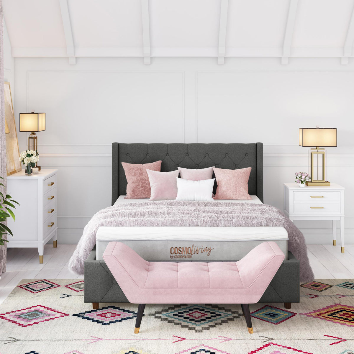 Westerleigh Kommode med 4 Skuffer, hvid