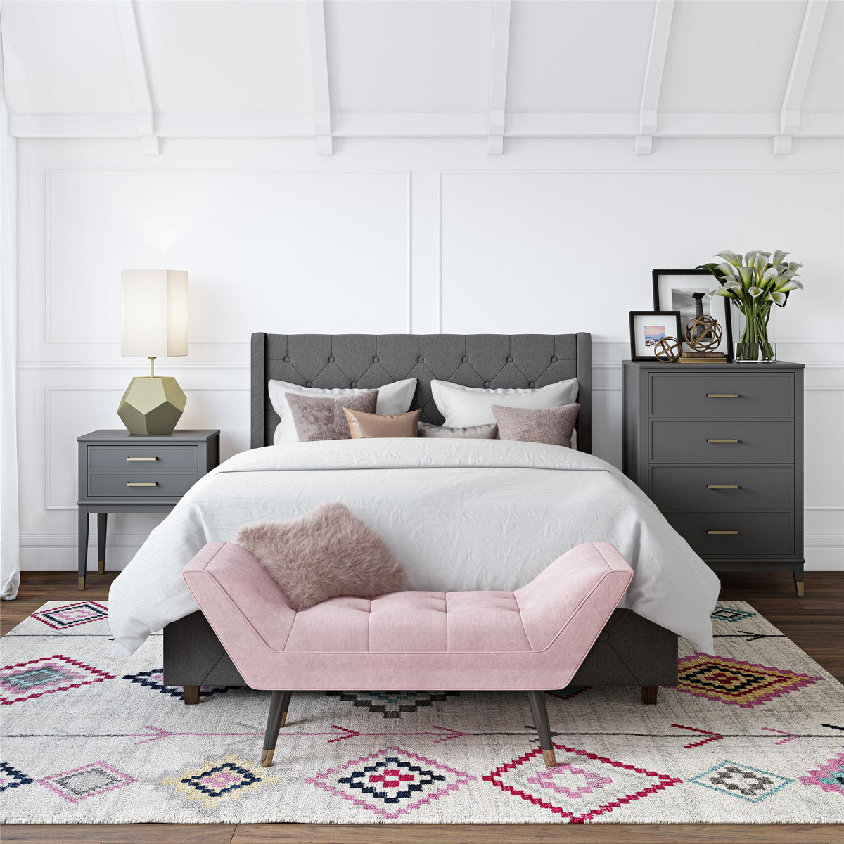 Westerleigh Kommode med 4 Skuffer, grå