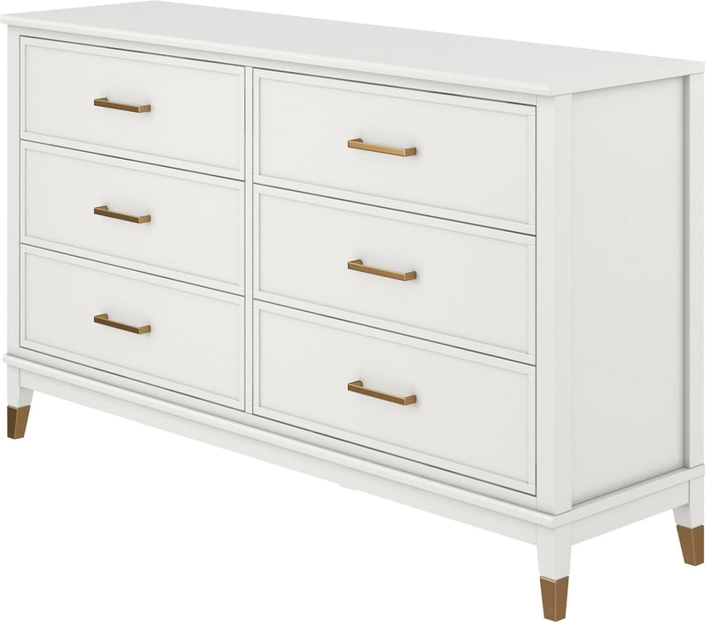 Westerleigh Kommode med 6 skuffer, hvid