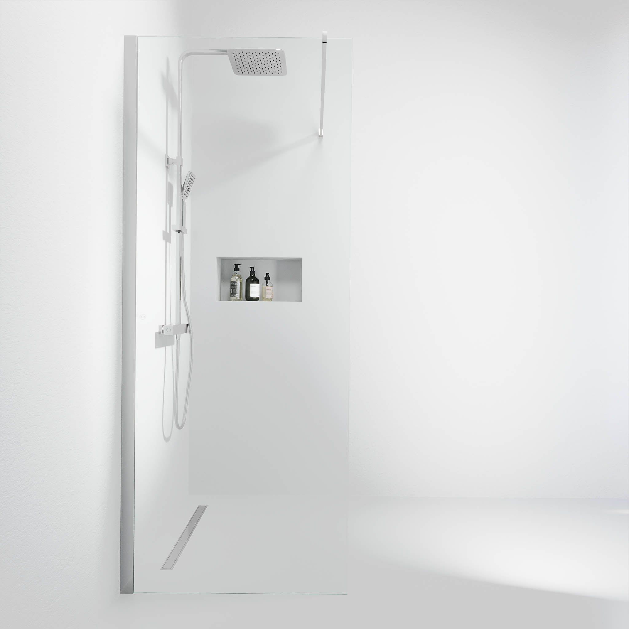 Sandefjord Brusevæg, Krom Profil, Klar Glas