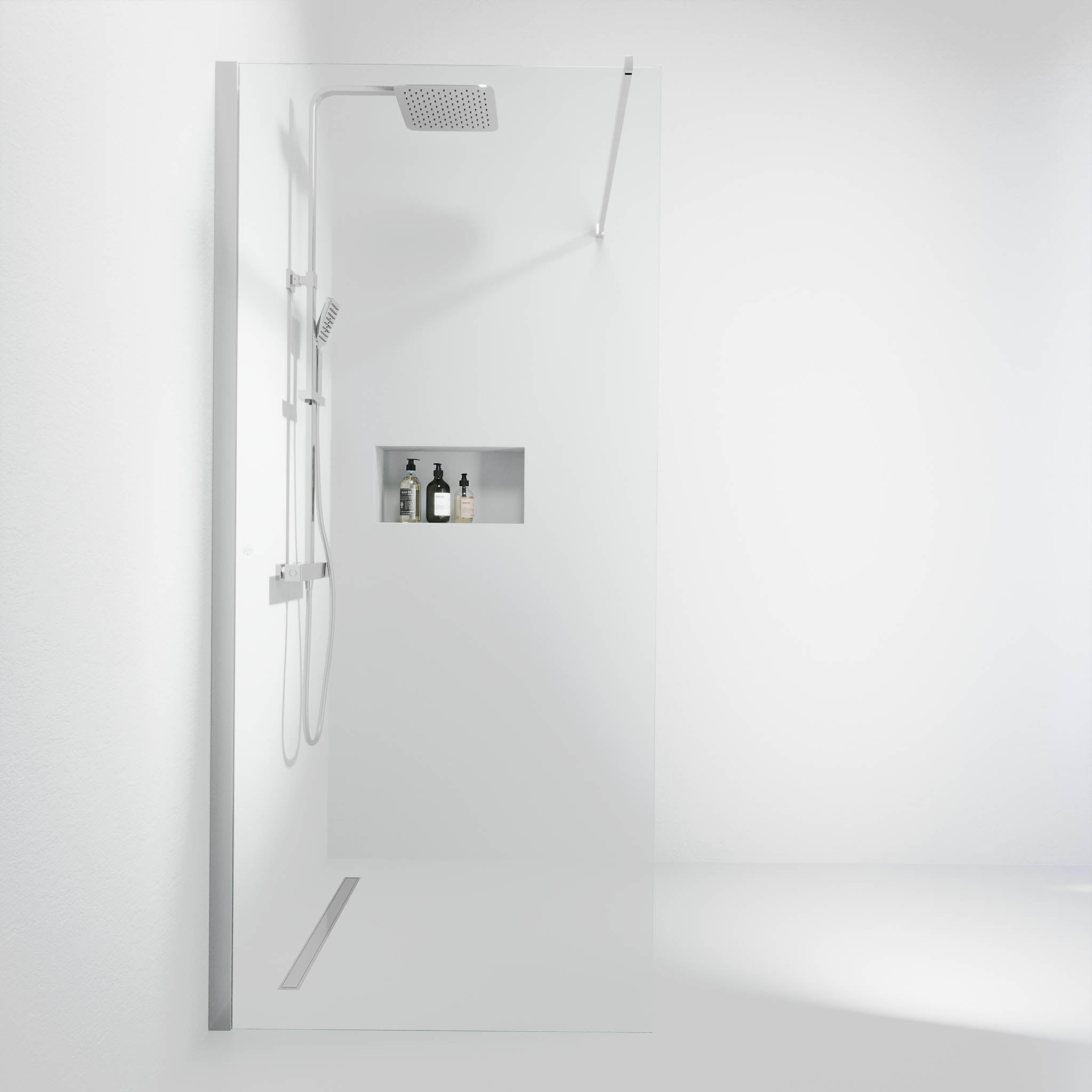 Sandefjord Brusevæg, Krom Profil, Klar Glas