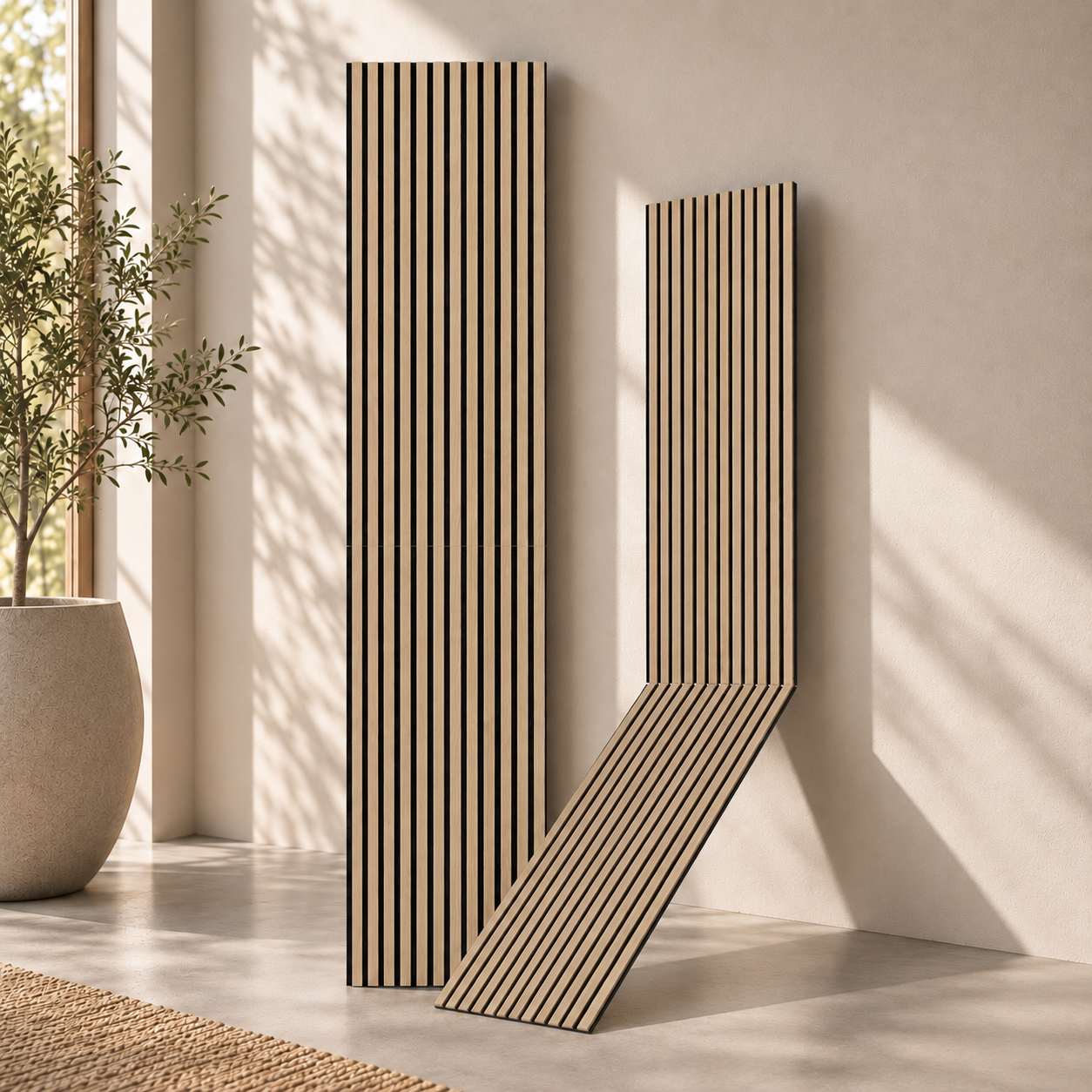 Akustikpanel 240 x 52 cm – 12 mm – Lys eg – Vasahamn