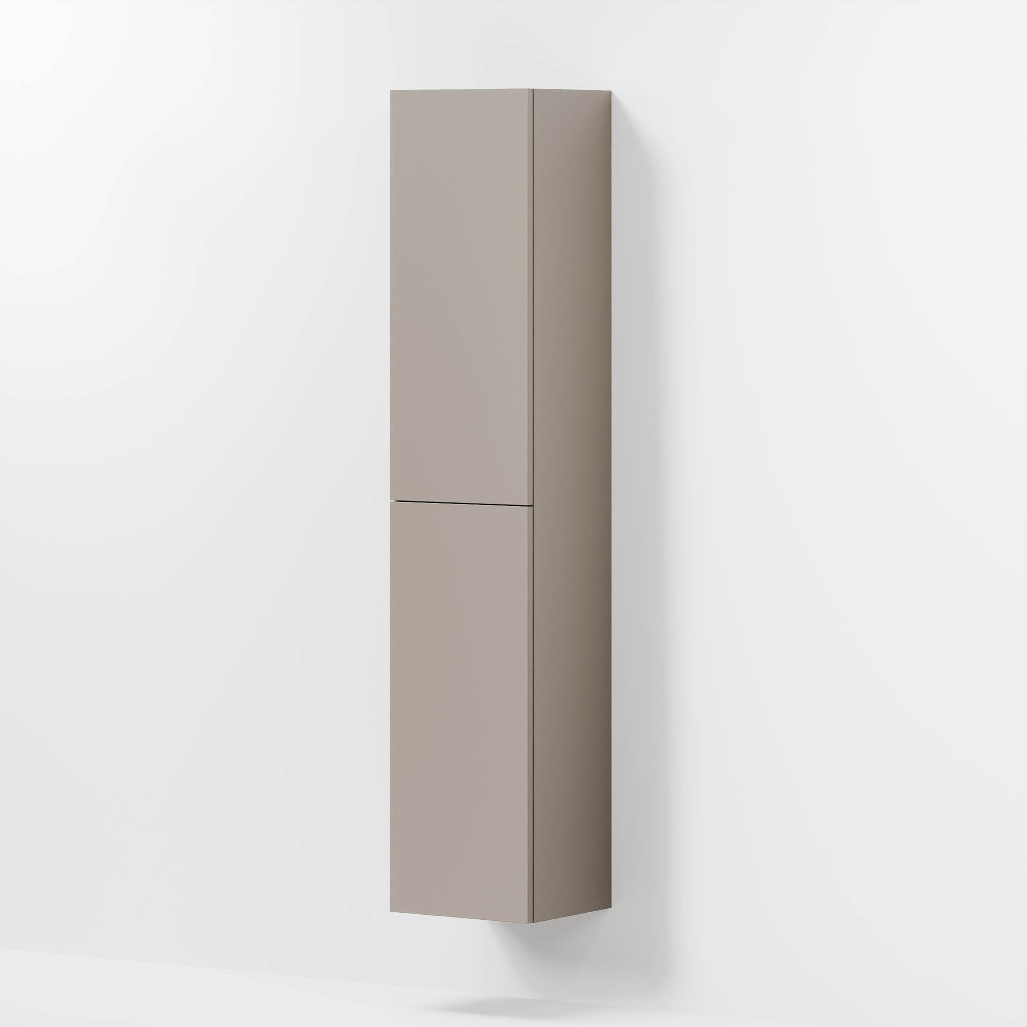 Højskab med klassiske døre - 35x32x174 cm - støvet sand - Vinderup