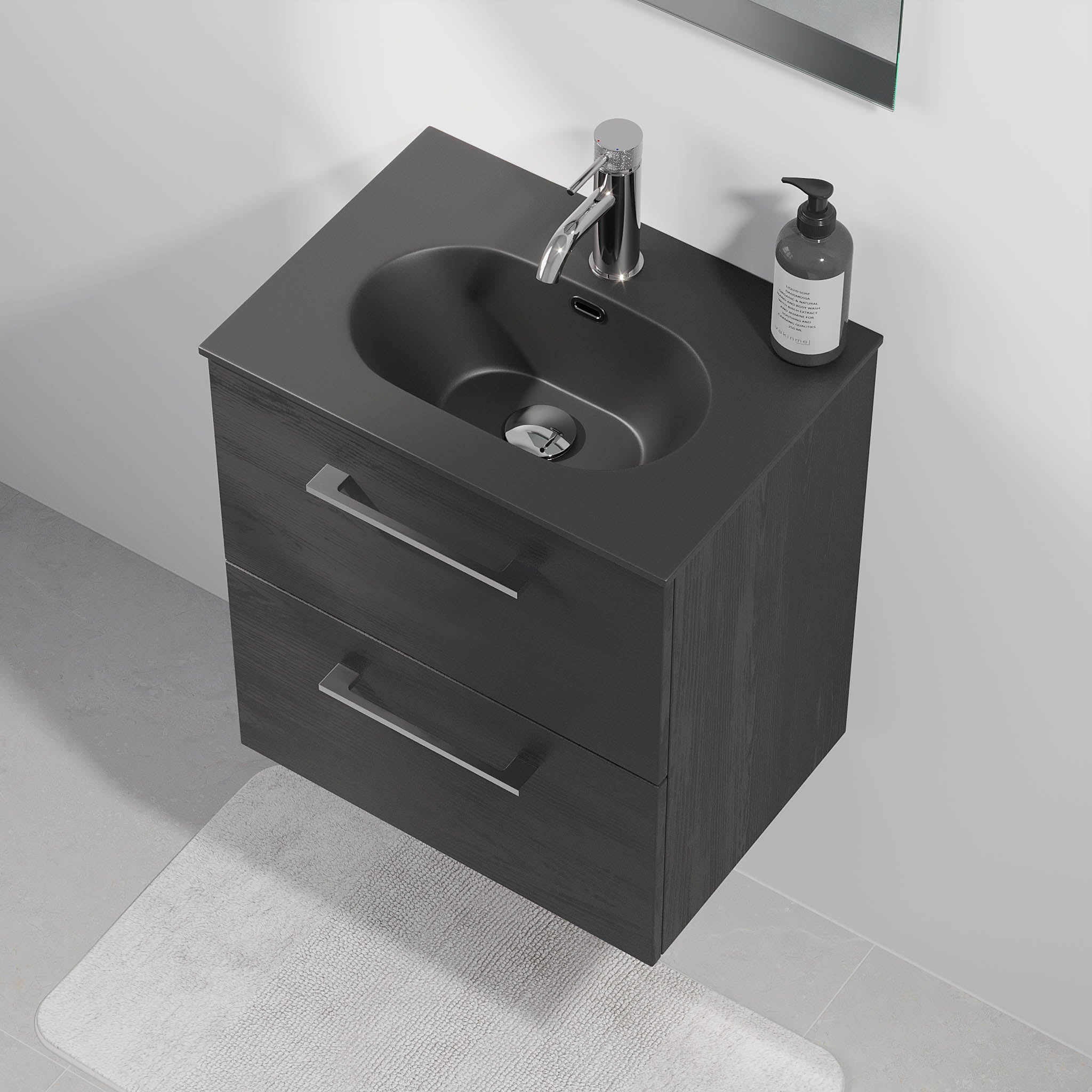 Horten Badmøbel Slimline, Sort Træ