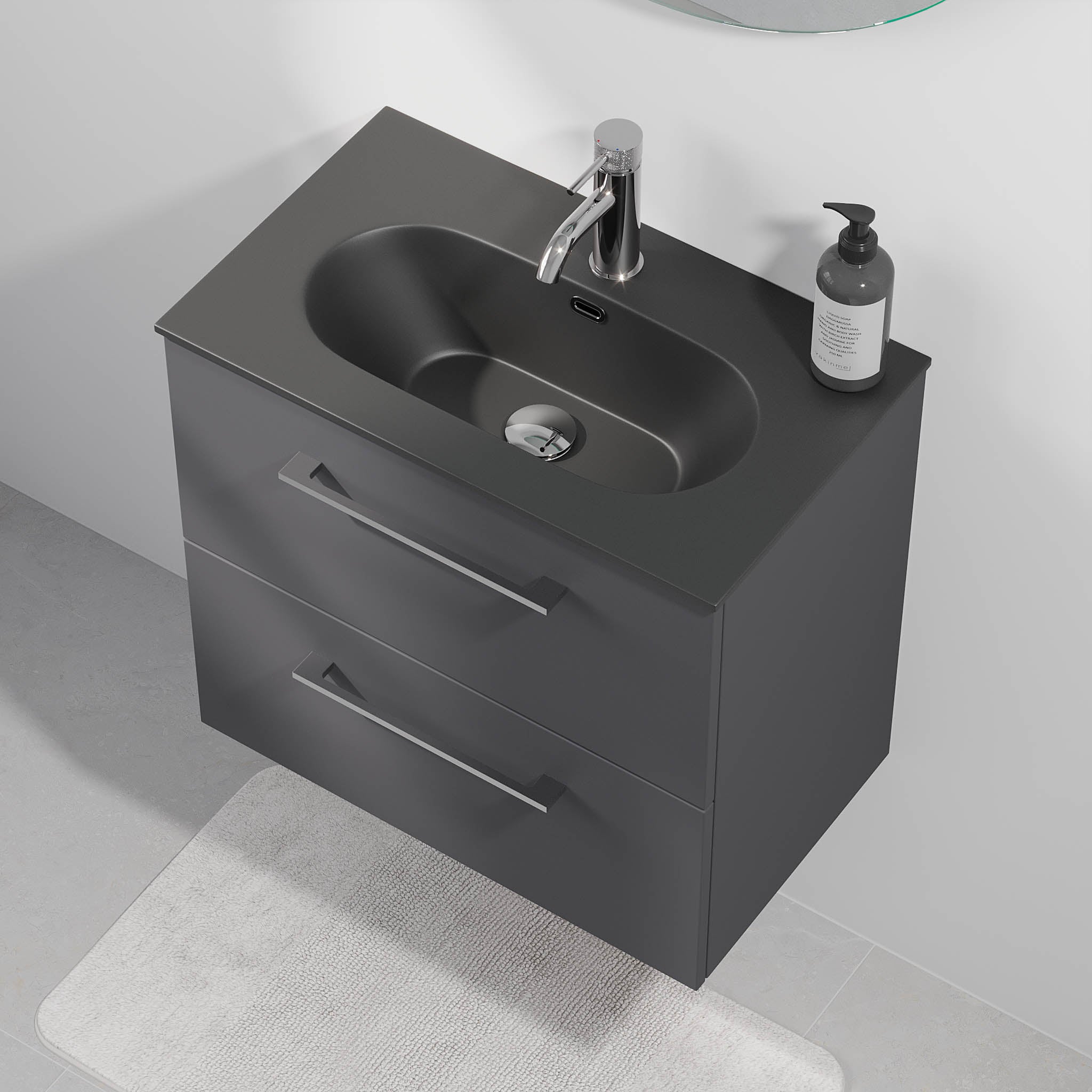 Horten Badmøbel Slimline, Antracitgrå