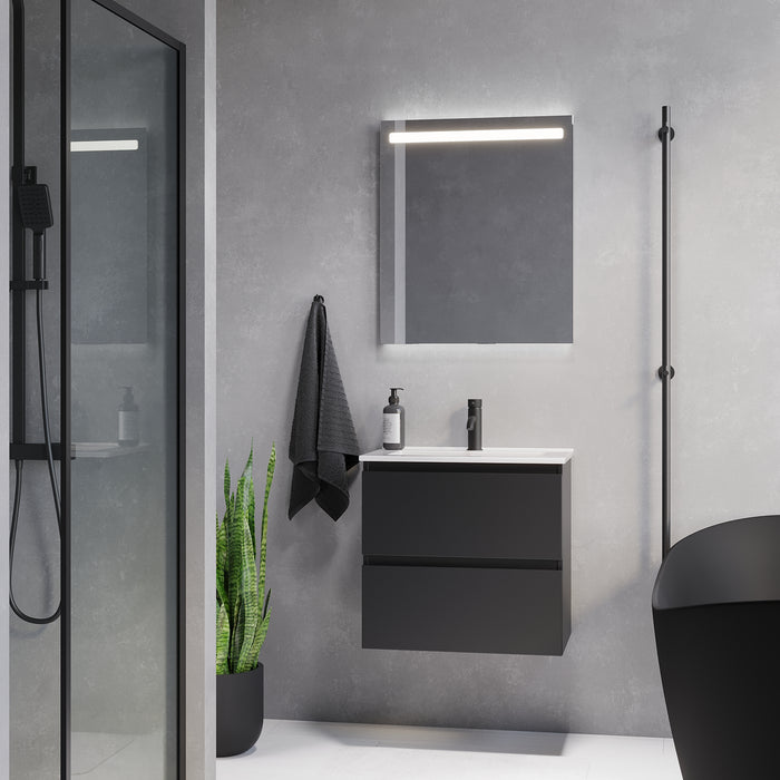 Sandshamn Slimline badmøbel, Mat Sort