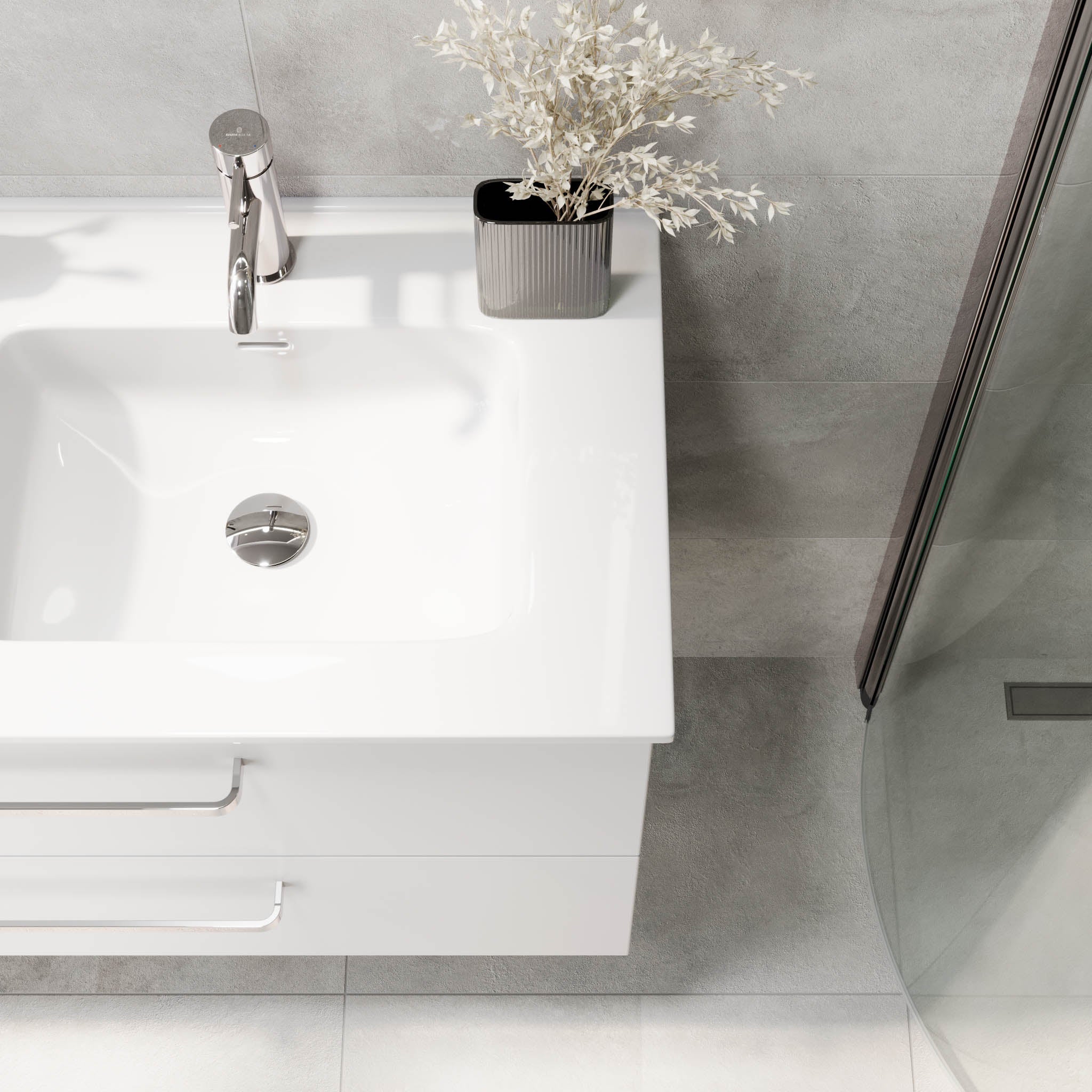 Voss, Furniture Set - Basin & Cabinet, White Mat - 120 cm - MASTERSTORE - 8595677194333 - Furniture Set - Basin & Cabinet - 70-120-54-01-61 - 8595677194333