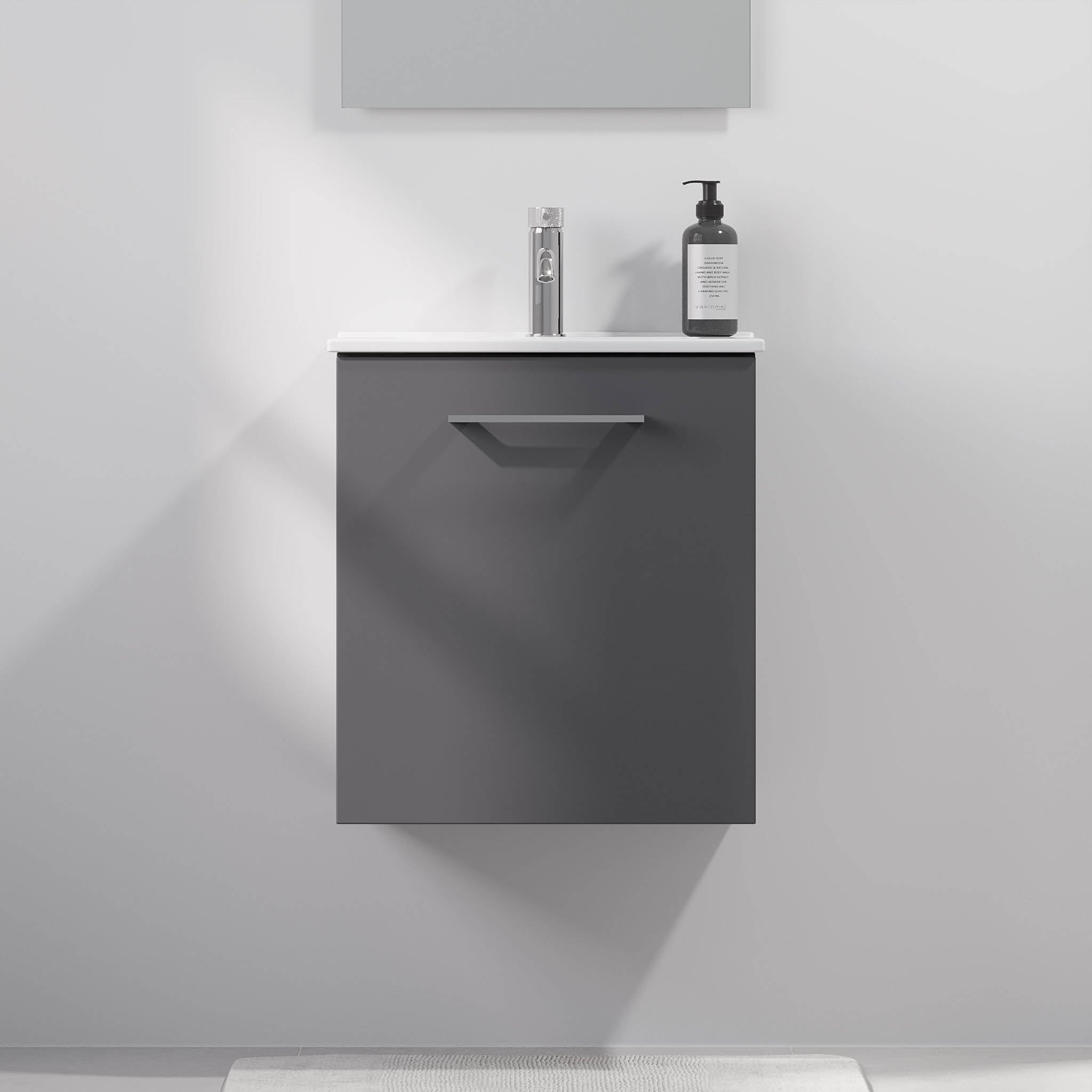 Magnor Badmøbel Slimline med Låger, Antracitgrå