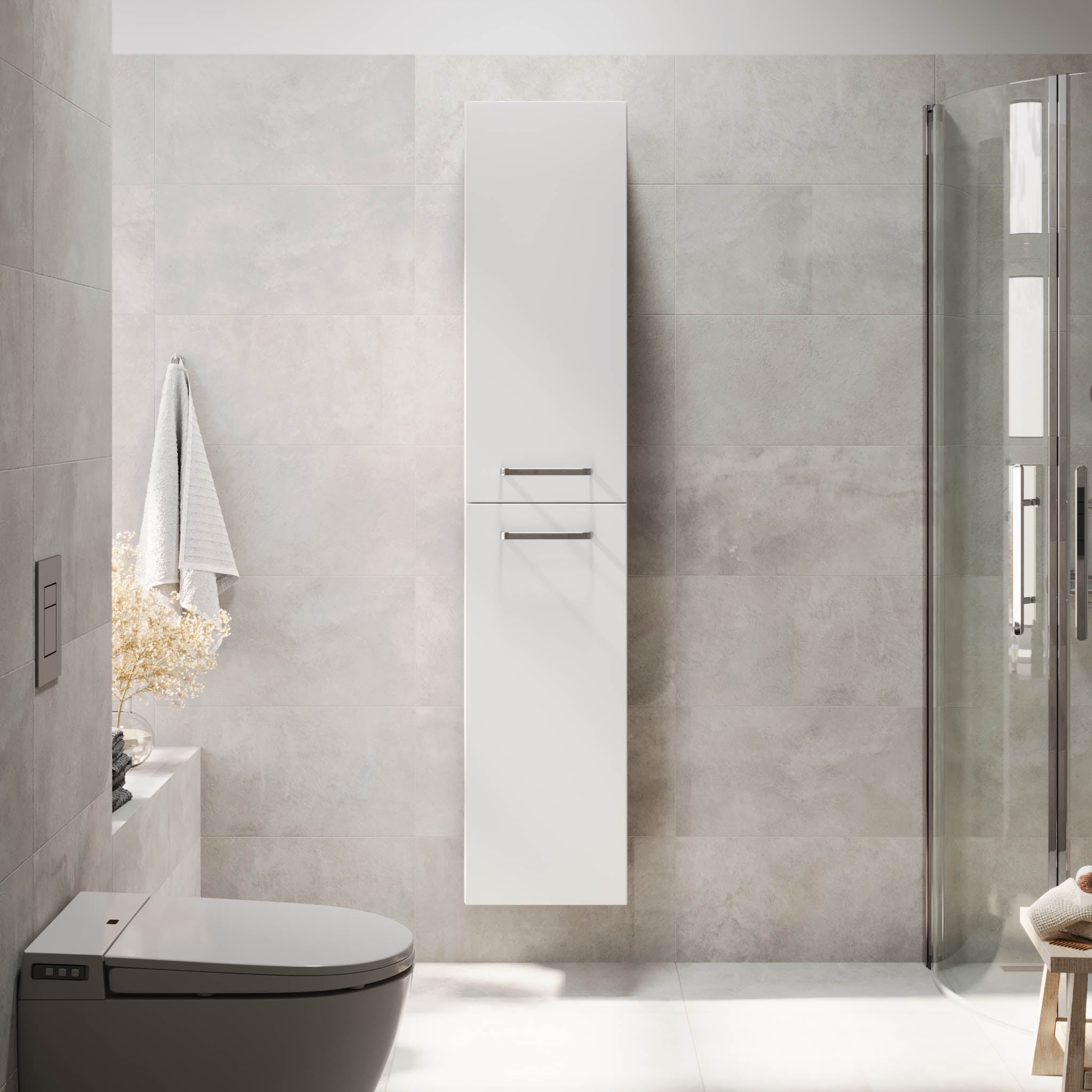 Voss, Furniture Set - High Cabinet, White Mat - 35 cm - MASTERSTORE - 8595677194418 - Furniture Set - High Cabinet - 70-035-54-01-60 - 8595677194418