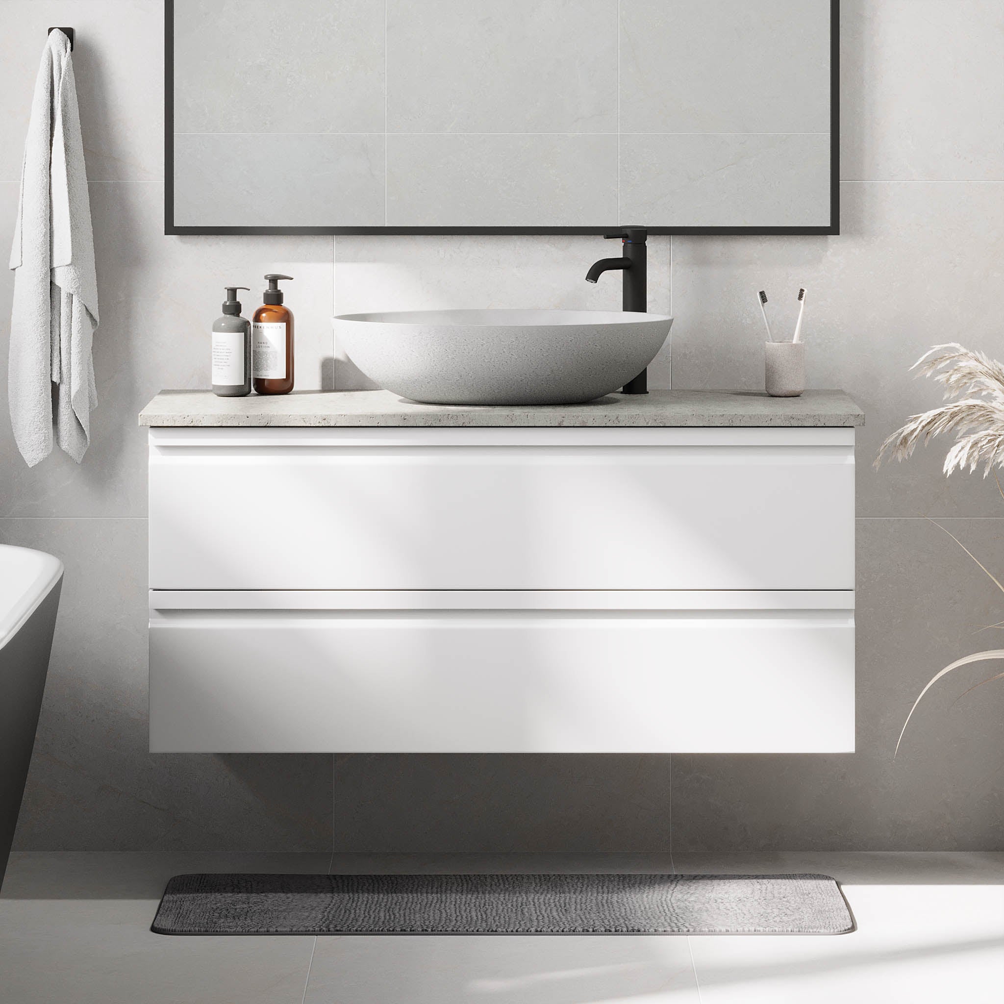 Odda Badmøbel, Mat Hvid