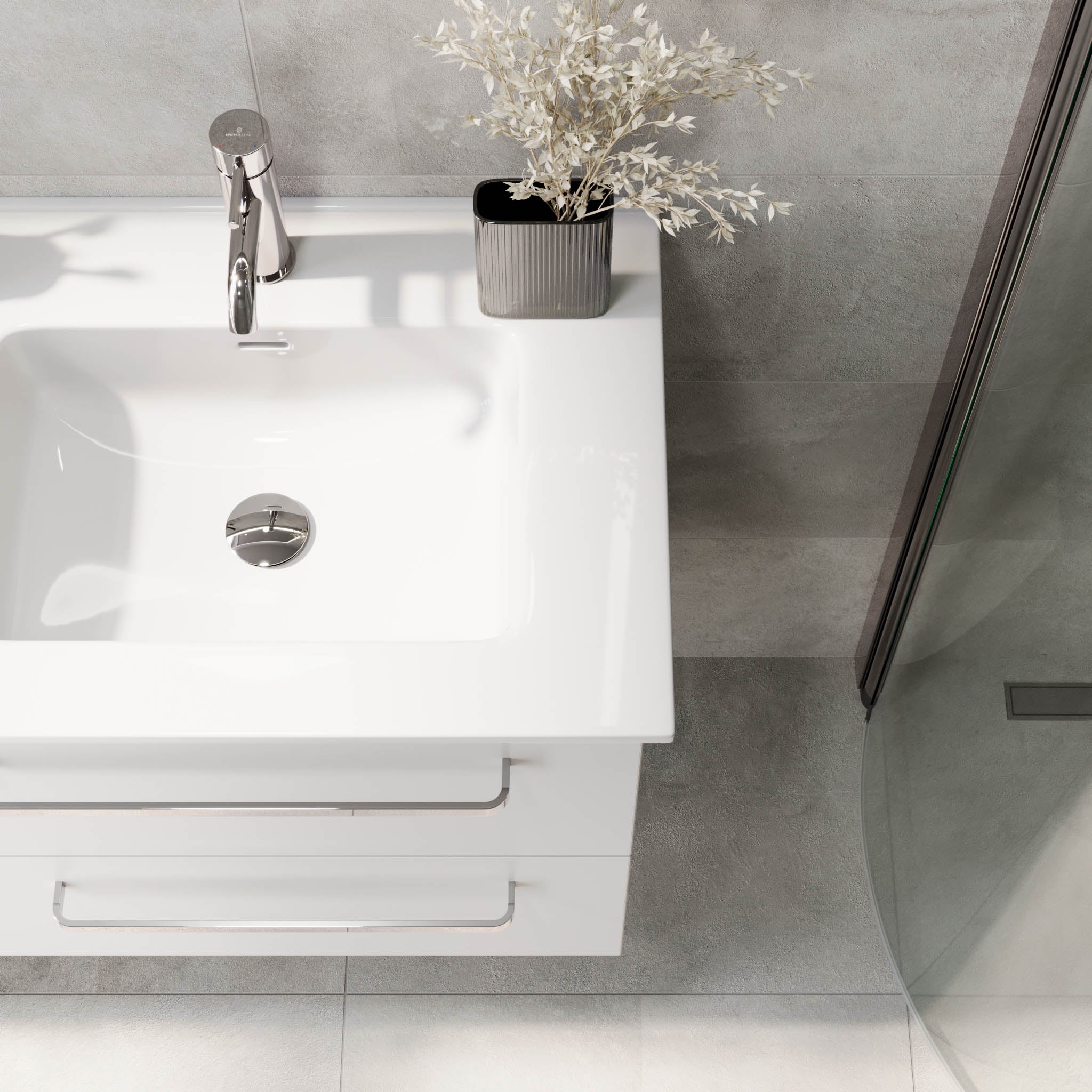 Voss, Furniture Set - Basin & Cabinet, White Mat - 120 cm - MASTERSTORE - 8595677194333 - Furniture Set - Basin & Cabinet - 70-120-54-01-61 - 8595677194333