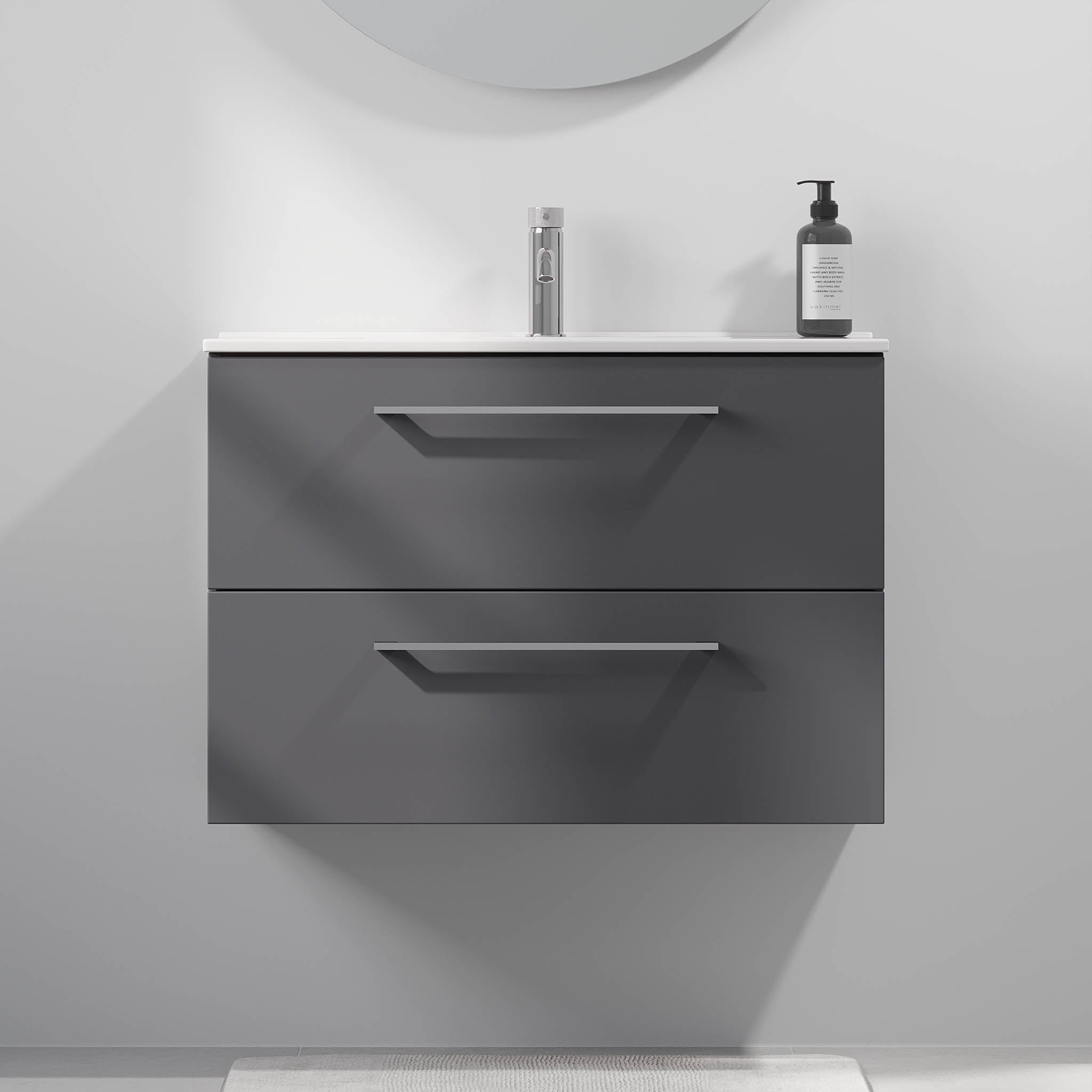 Magnor Badmøbel Slimline med Skuffer, Antracitgrå
