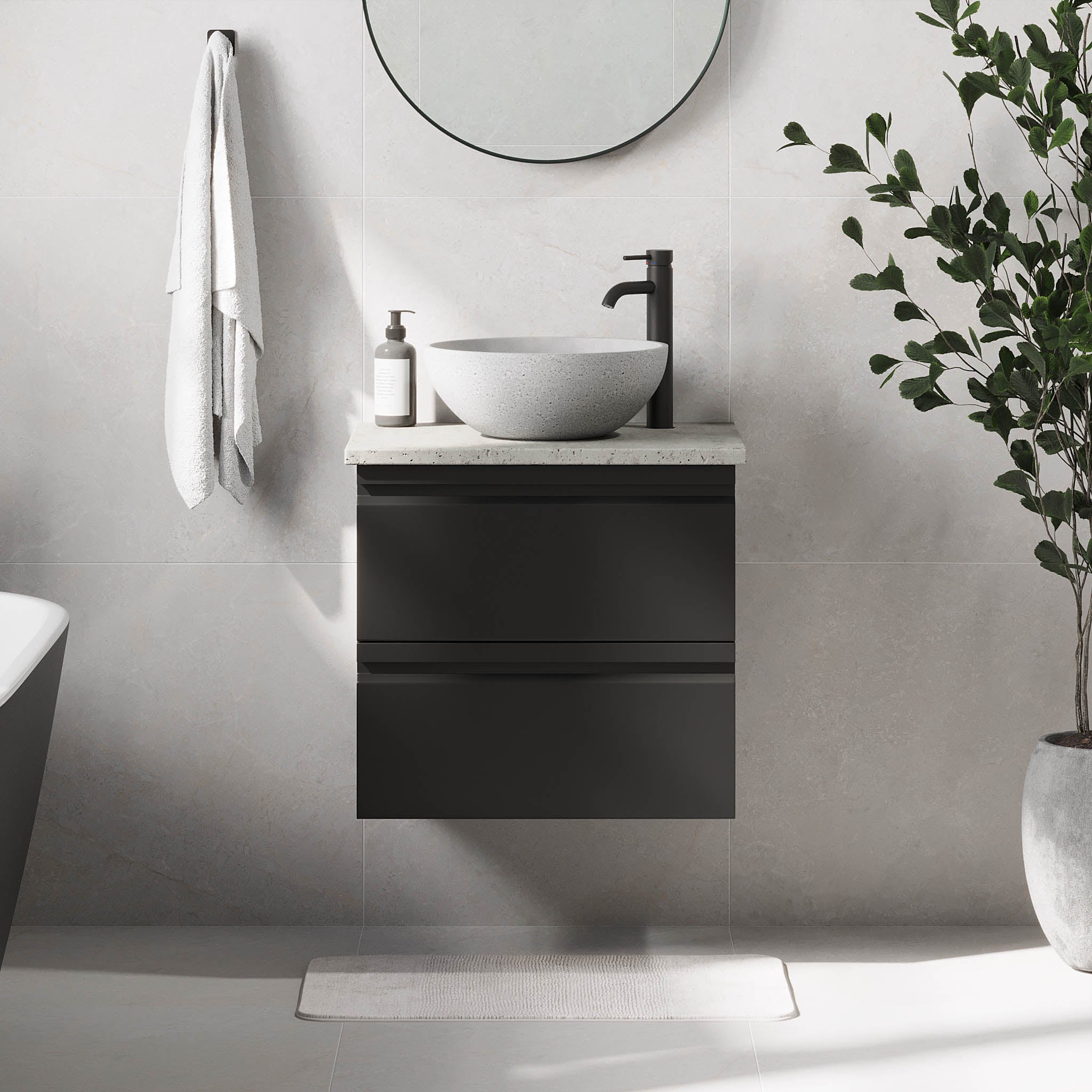 Bardufoss Badmøbel, Mat Sort