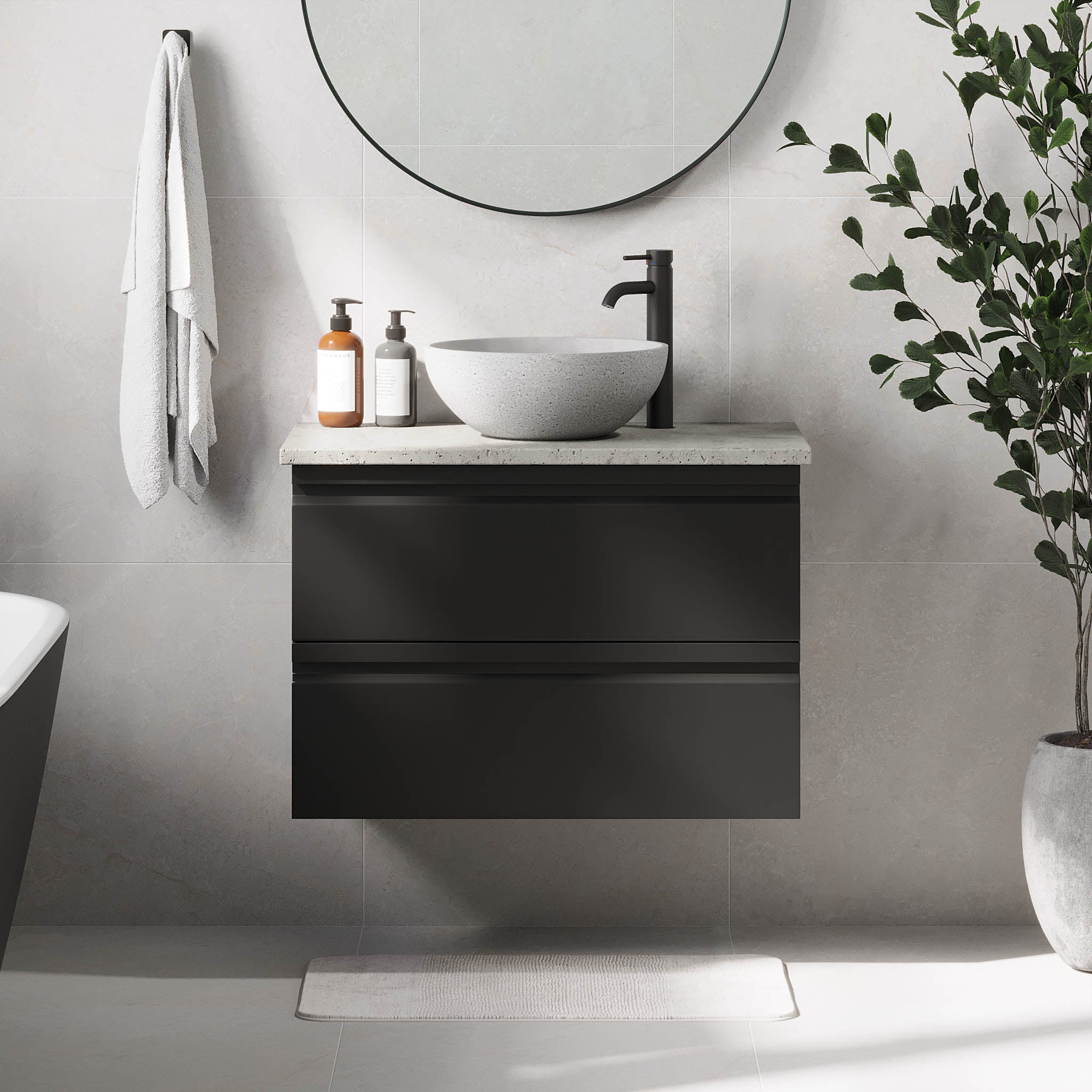 Bardufoss Badmøbel, Mat Sort