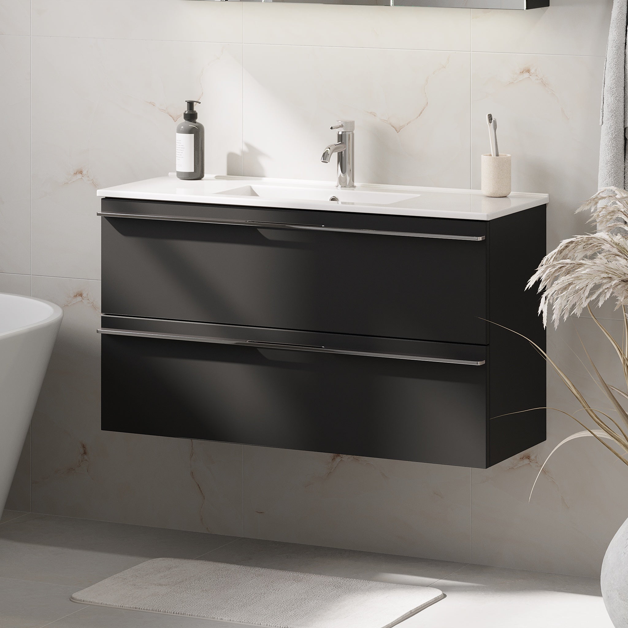 Verdal Badmøbel, Slimline, Mat Sort