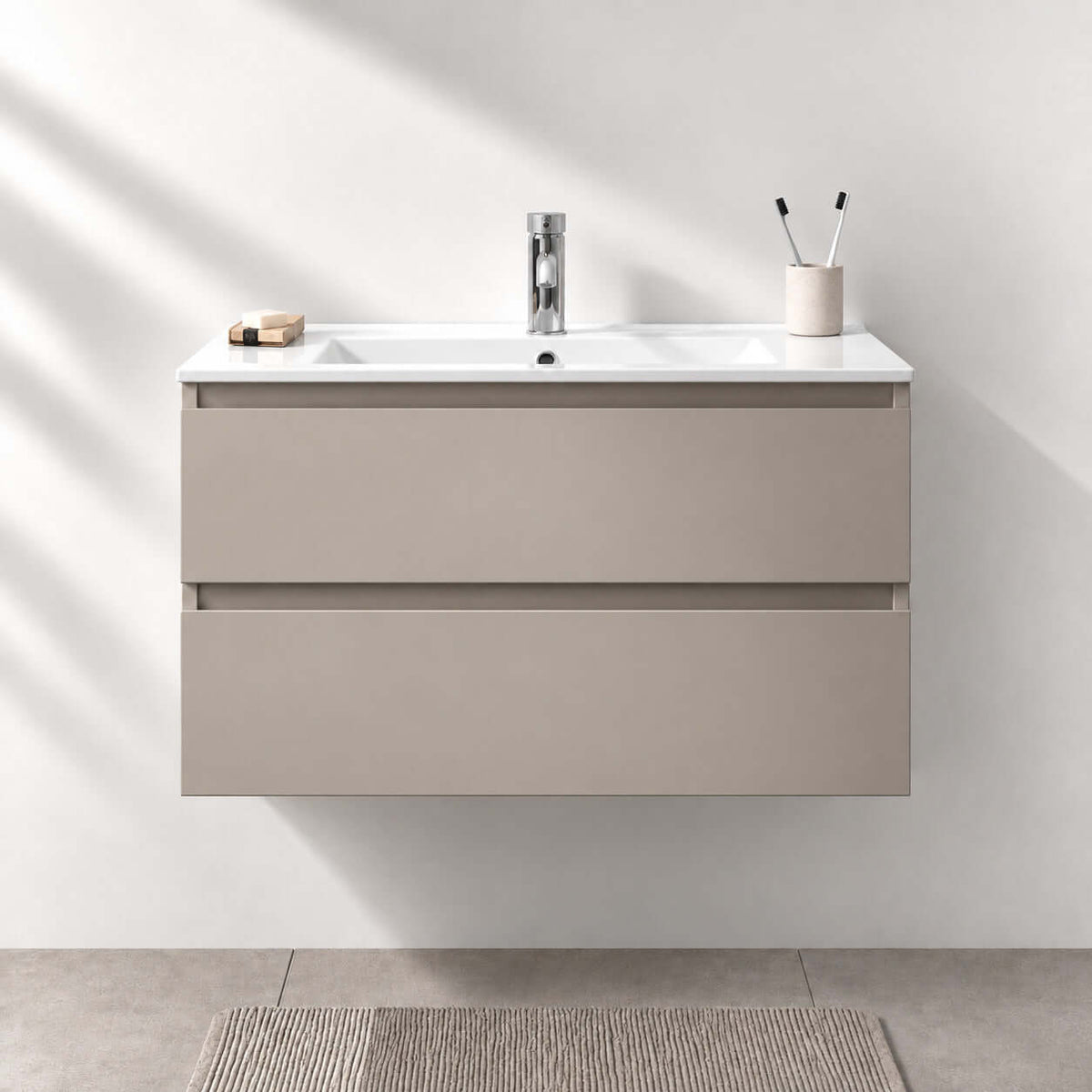 Badeværelsesmøbel 90 cm i Marakesh med porcelænsvask - Kenwood