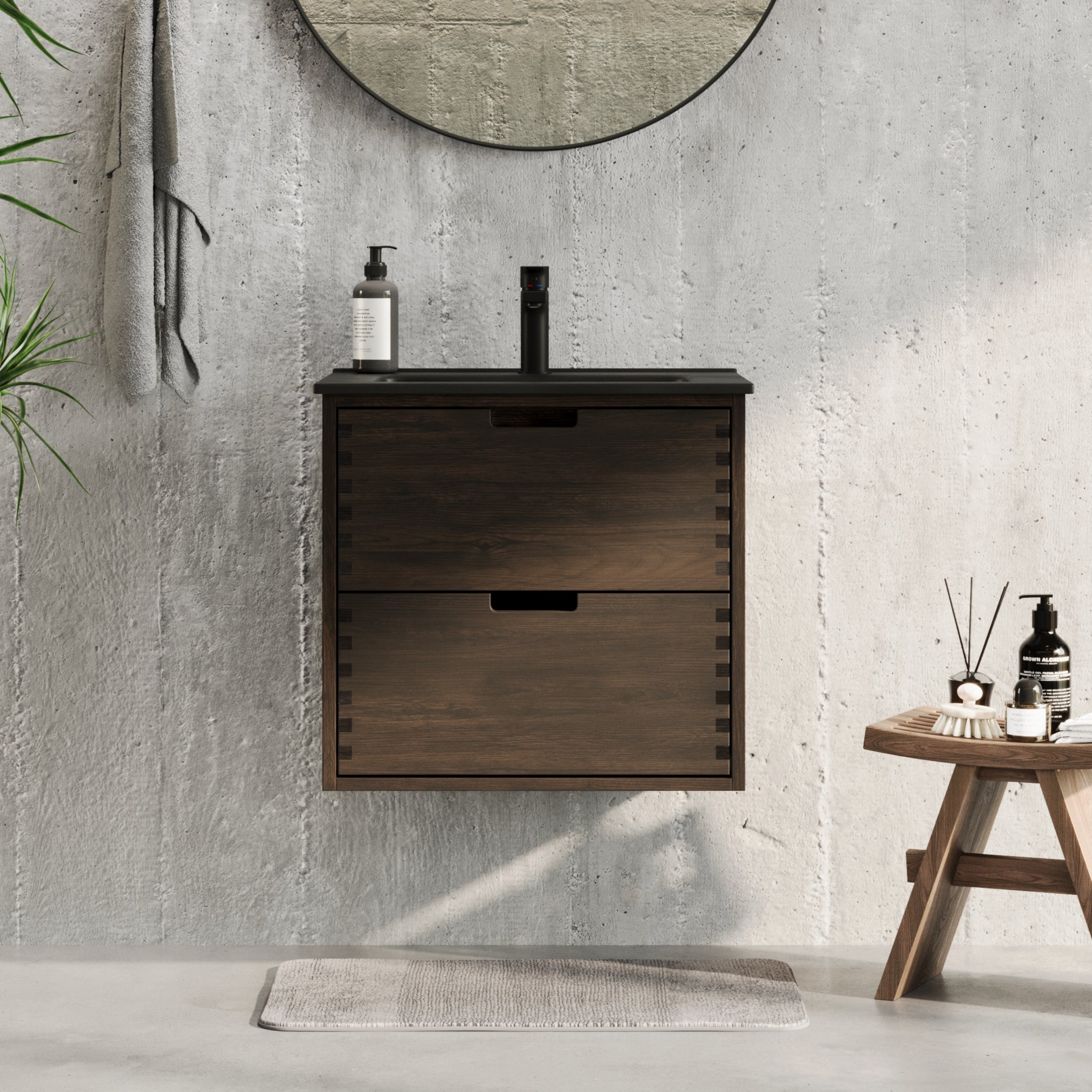 Troldeskoven Badmøbel, Sort eg