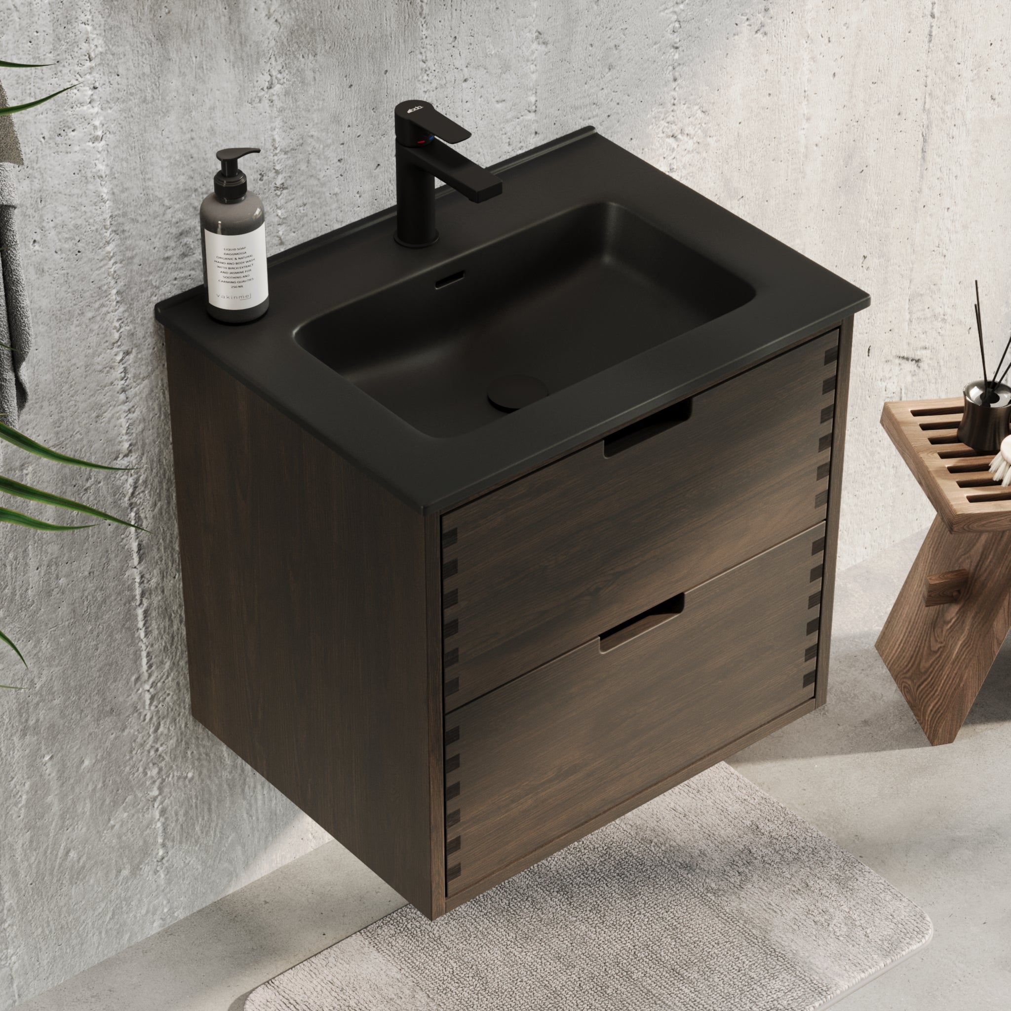 Troldeskoven Badmøbel, Sort eg