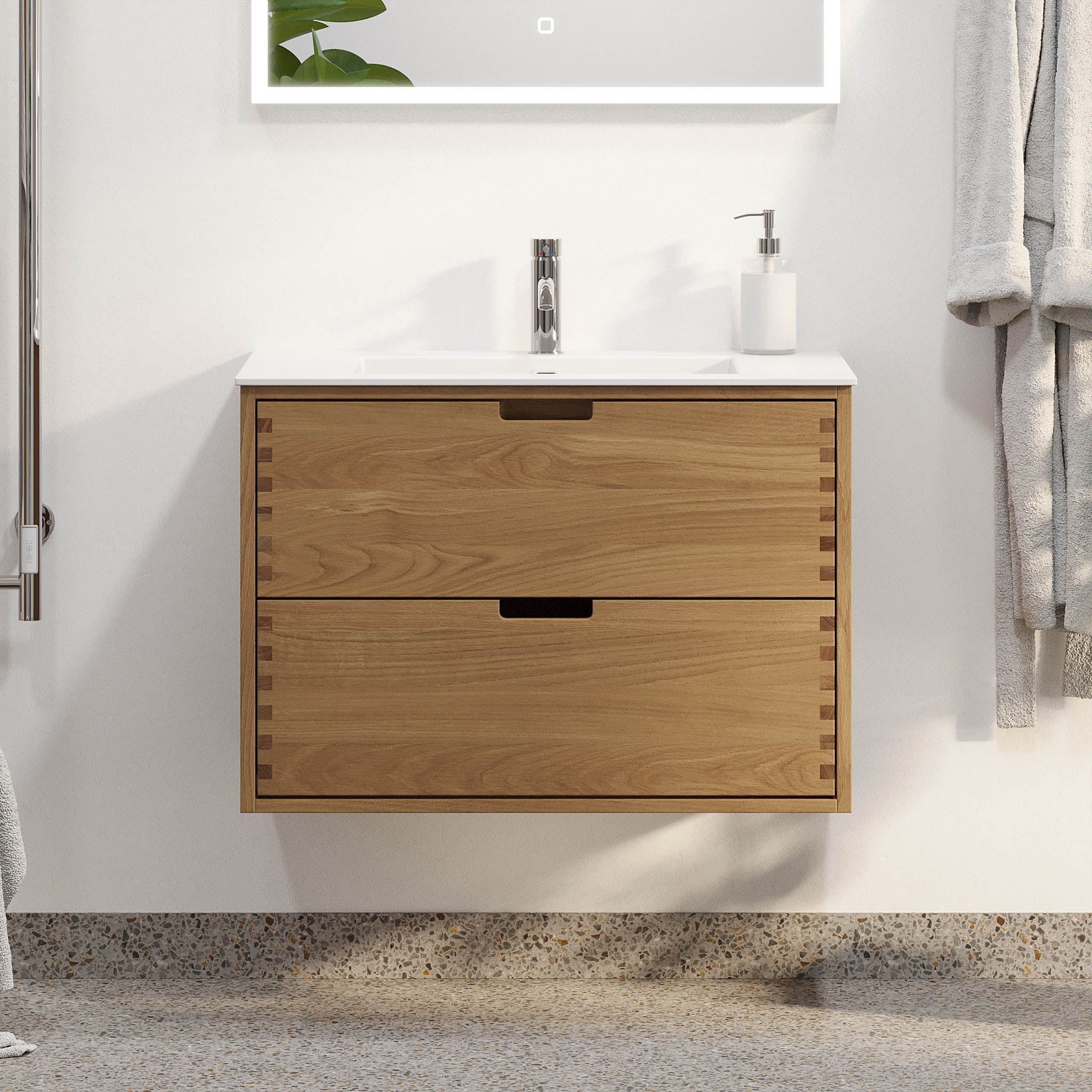 Egeskov, Furniture Set - Basin & Cabinet, Oak - 60 cm - MASTERSTORE - 8595677194005 - Furniture Set - Code - 96-060-52-86-40 - 8595677194005