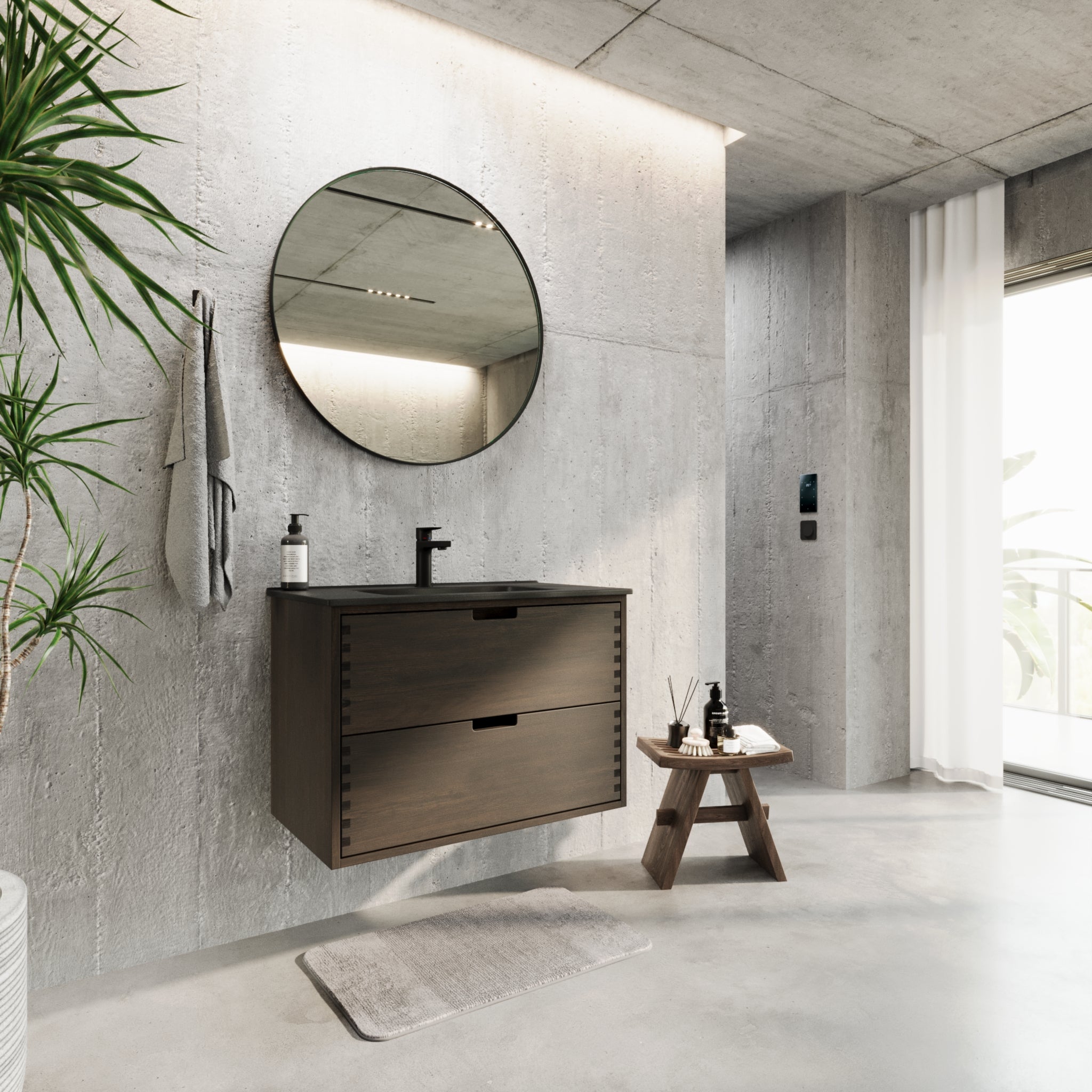 Troldeskoven Badmøbel, Sort eg