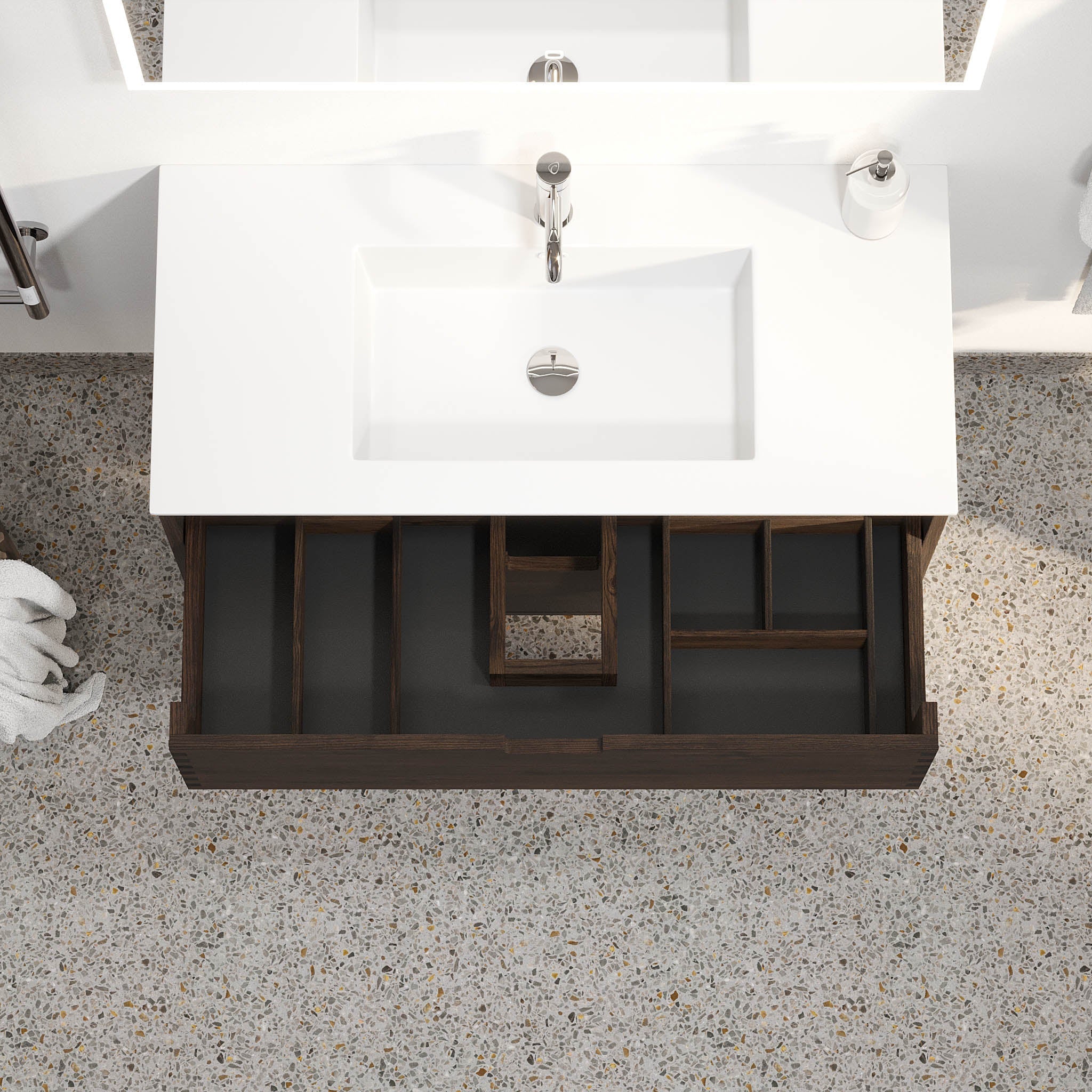 Egeskov, Furniture Set - Basin & Cabinet, Oak Black - 80 cm - MASTERSTORE - 8595677194050 - Furniture Set - Code - 96-080-52-82-40 - 8595677194050