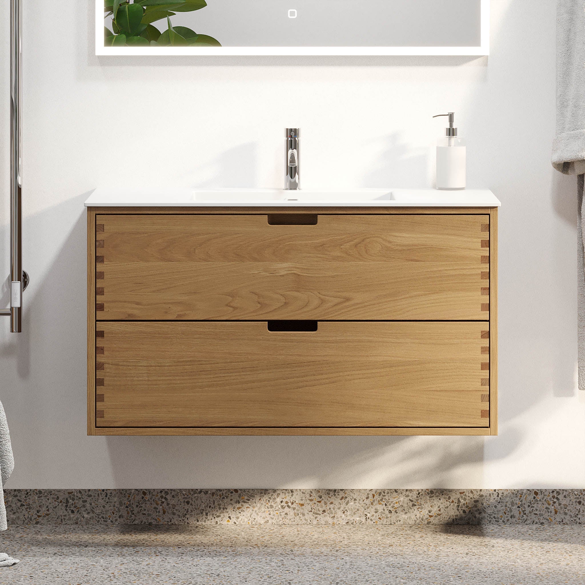Egeskov, Furniture Set - Basin & Cabinet, Oak - 60 cm - MASTERSTORE - 8595677194005 - Furniture Set - Code - 96-060-52-86-40 - 8595677194005