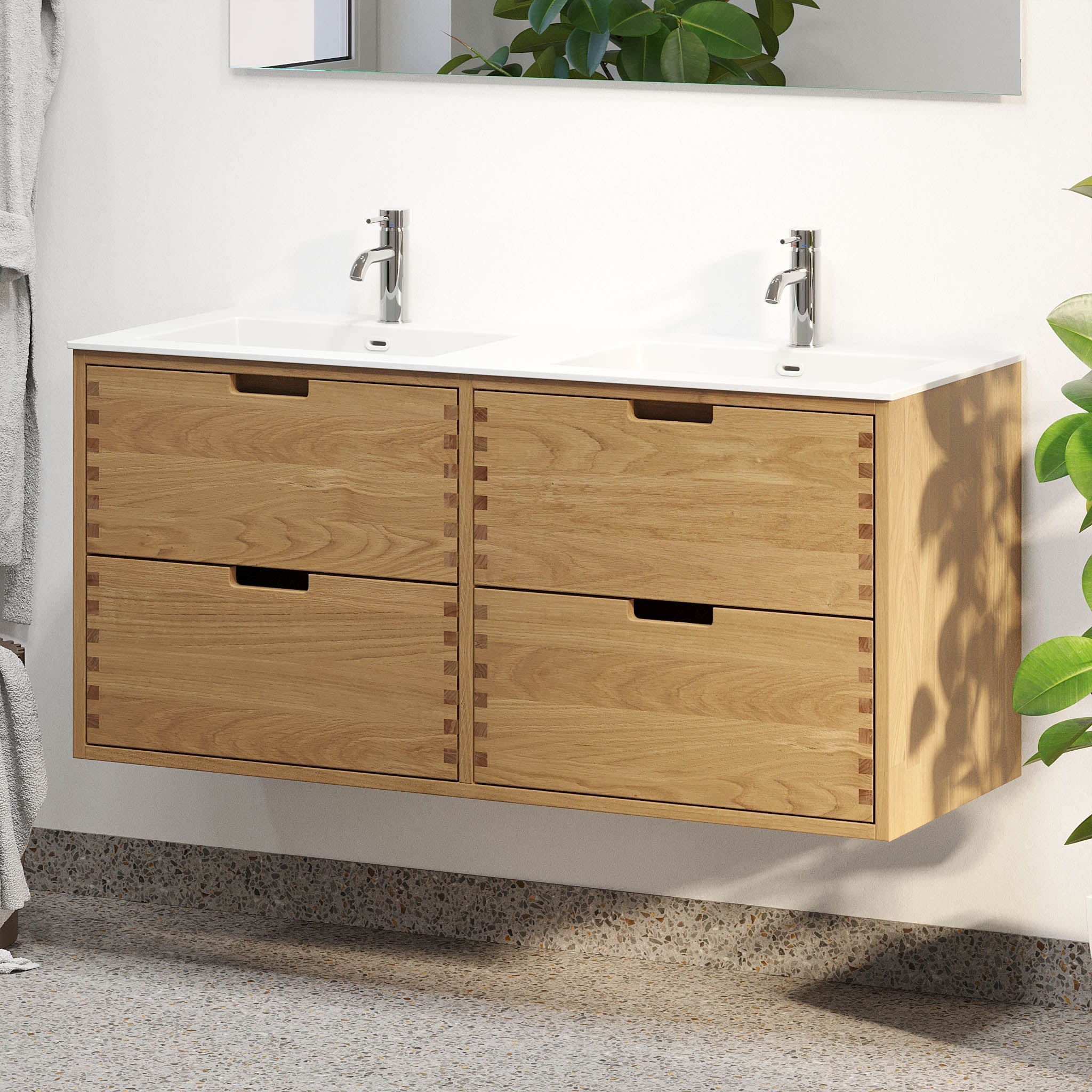Egeskov, Furniture Set - Basin & Cabinet, Oak - 60 cm - MASTERSTORE - 8595677194005 - Furniture Set - Code - 96-060-52-86-40 - 8595677194005