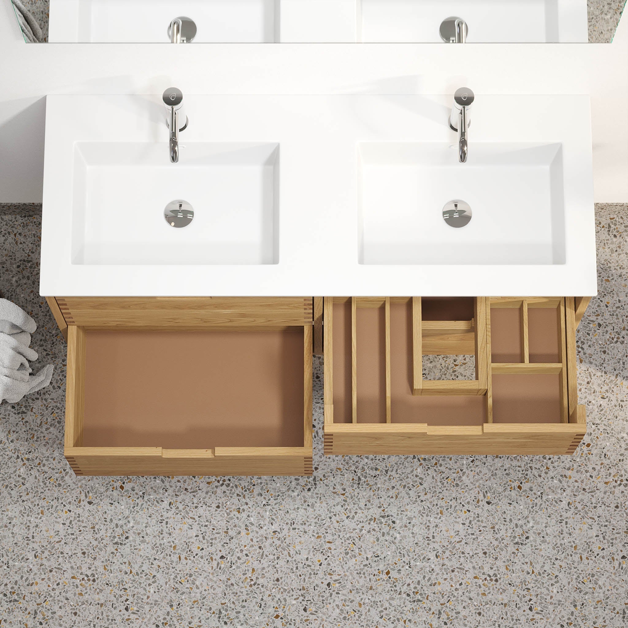 Egeskov, Furniture Set - Basin & Cabinet, Oak - 60 cm - MASTERSTORE - 8595677194005 - Furniture Set - Code - 96-060-52-86-40 - 8595677194005
