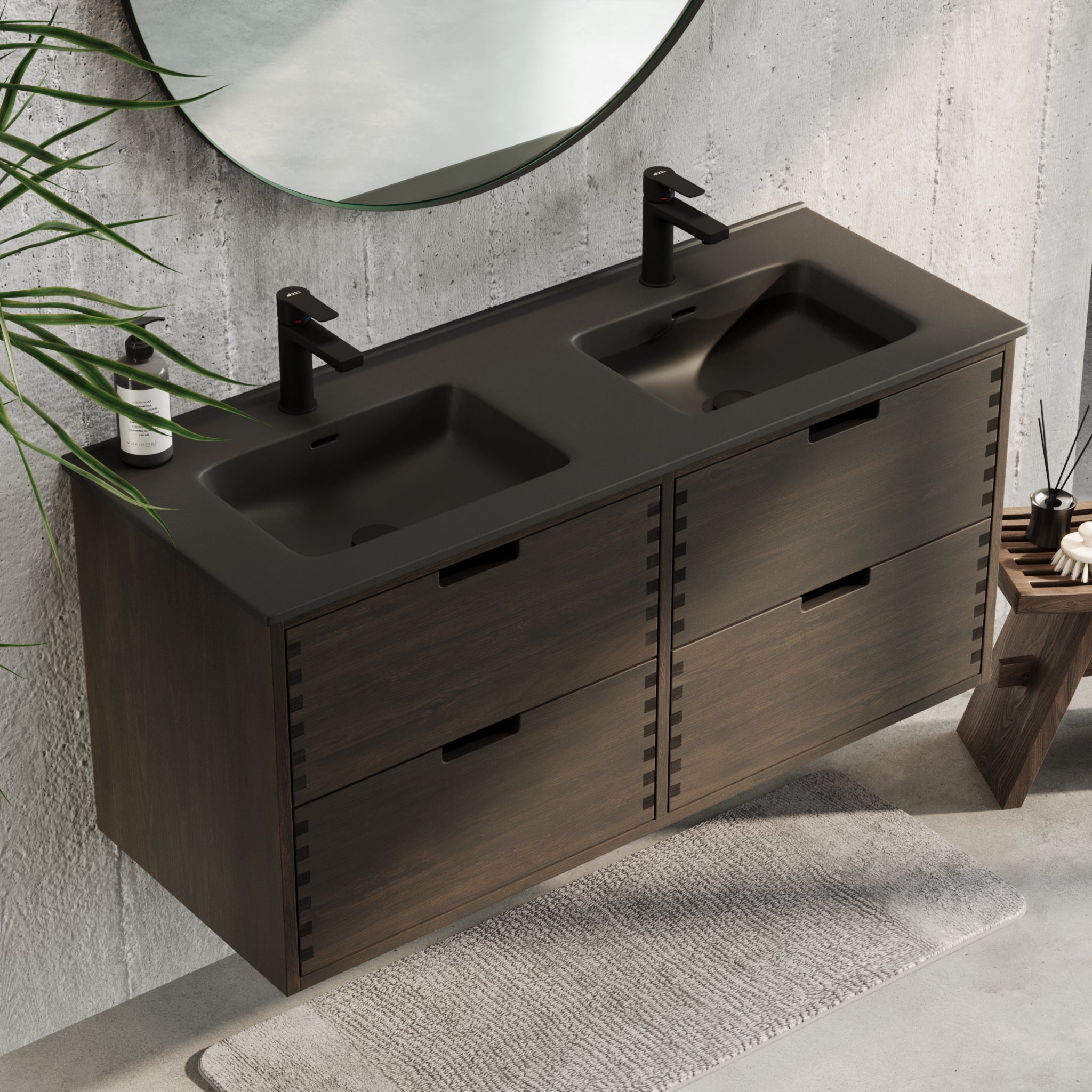 Troldeskoven Badmøbel, Sort eg