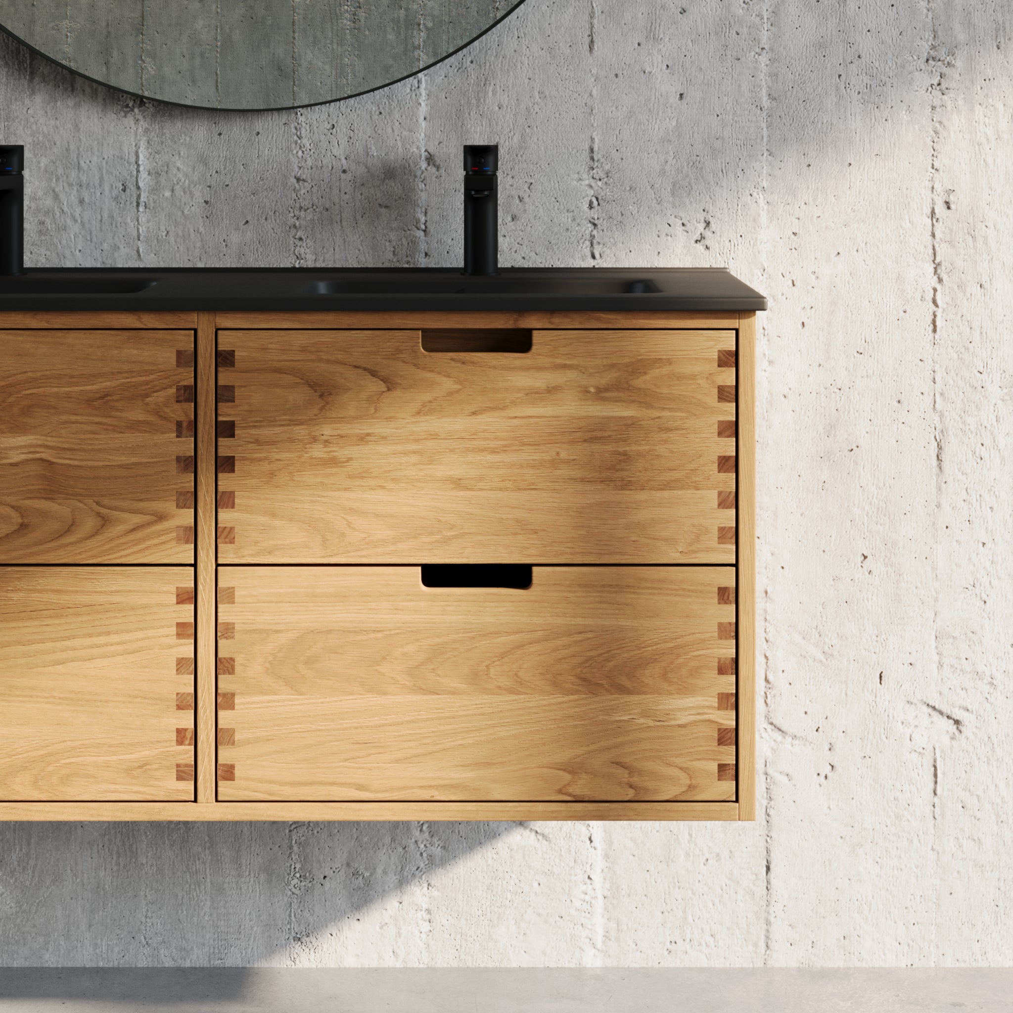 Troldeskoven, Furniture Set - Basin & Cabinet, Oak - 100 cm - MASTERSTORE - 8595677193817 - Furniture Set - Code - 96-100-56-86-40 - 8595677193817