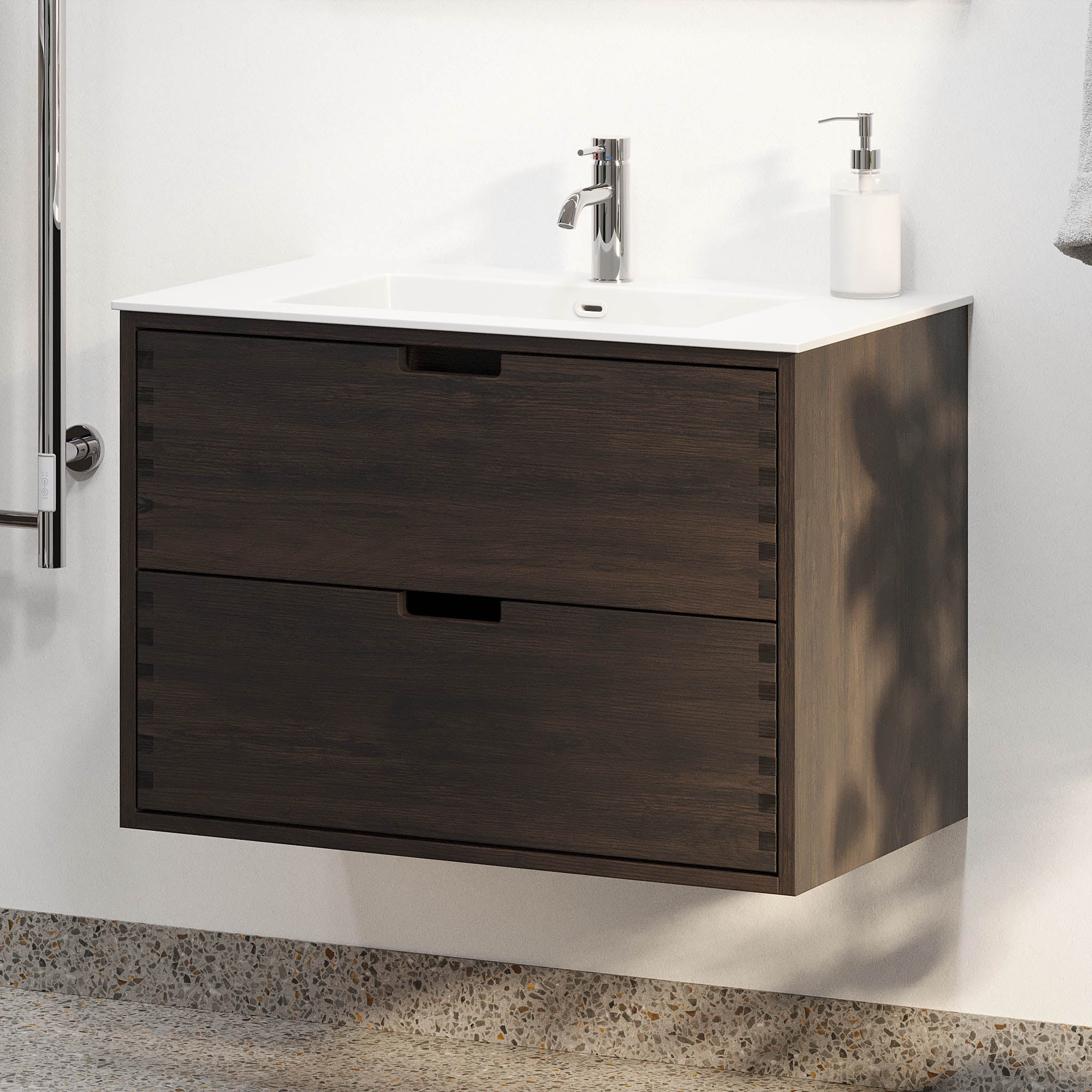 Egeskov, Furniture Set - Basin & Cabinet, Oak Black - 80 cm - MASTERSTORE - 8595677194050 - Furniture Set - Code - 96-080-52-82-40 - 8595677194050