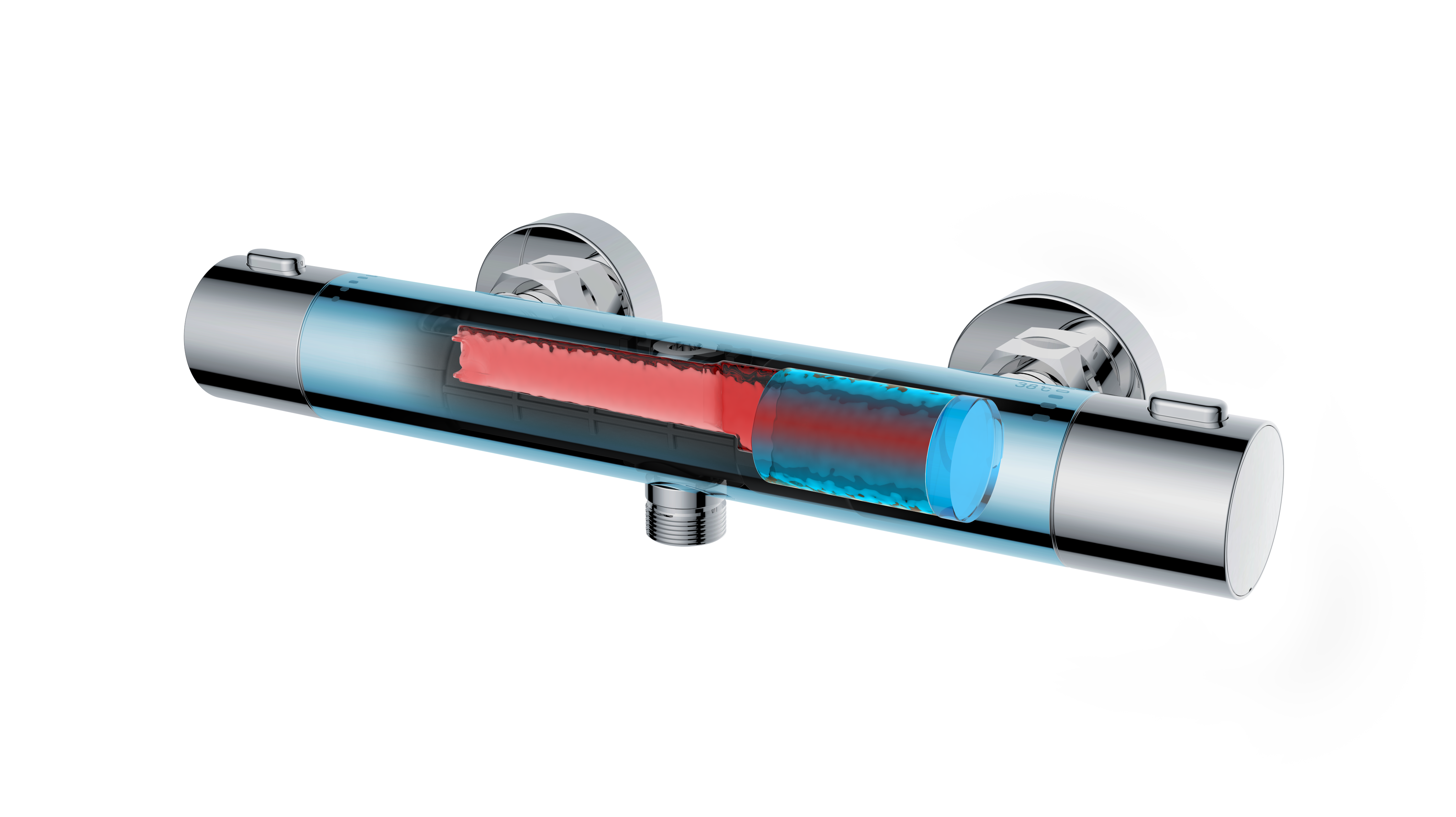 Dragør Brusesæt m/Termostat Armatur og 25 cm Topbruser