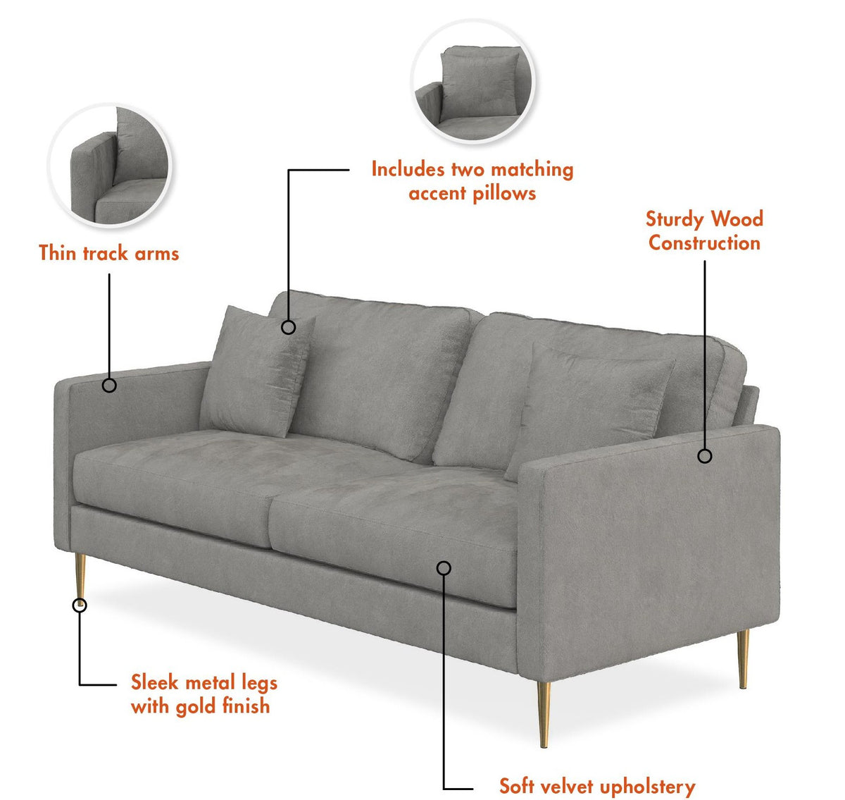 Highland 3 Pers. Sofa, grøn