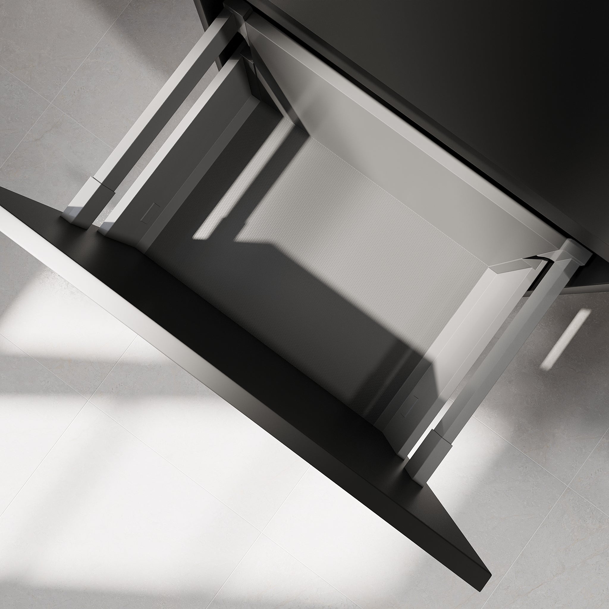 Sandshamn Slimline badmøbel, Mat Sort