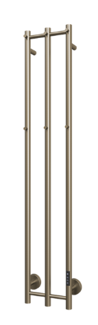 Håndklædetørrer Til El-tilslutning Plus 3v el Lodret  Børstet guld(messing)