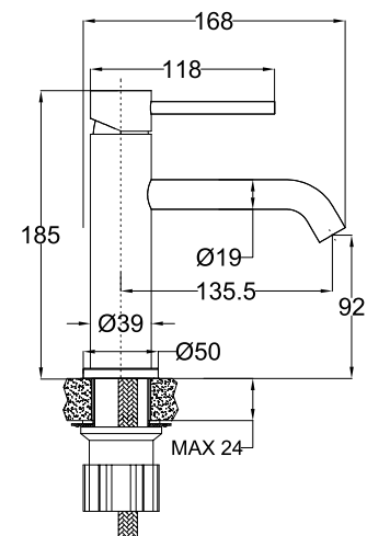 Søvang håndvaskarmatur