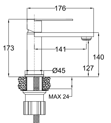 Tårnby lav håndvaskarmatur