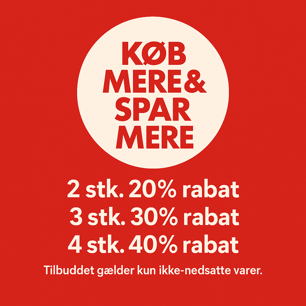 Køb 2 eller flere og få 20-40% rabat
