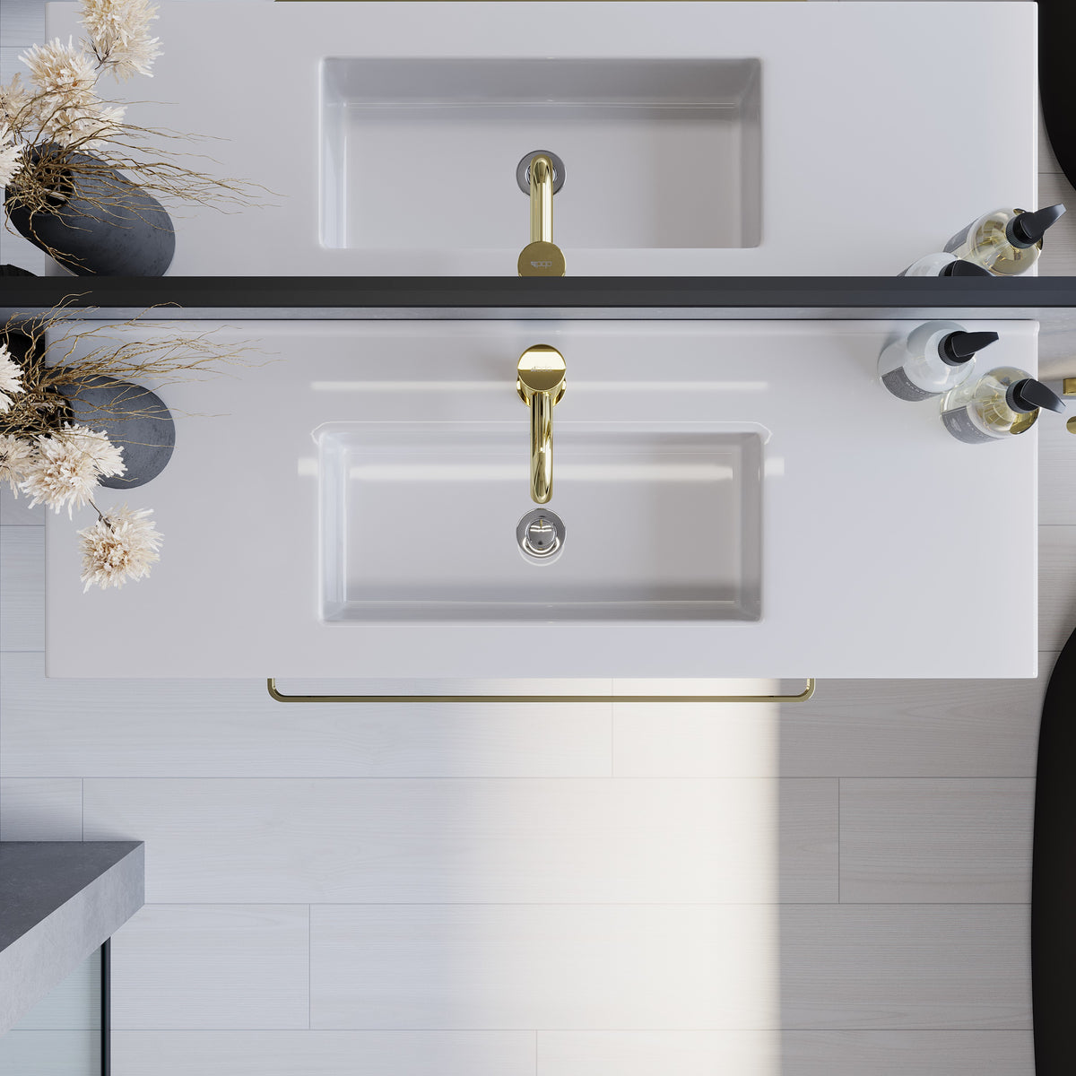 Volda Slimline Badmøbel, Mat Sort