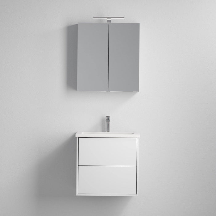 LED Spejlskab Nordfeld Classic 60 cm, Mat Hvid - HomeTomato