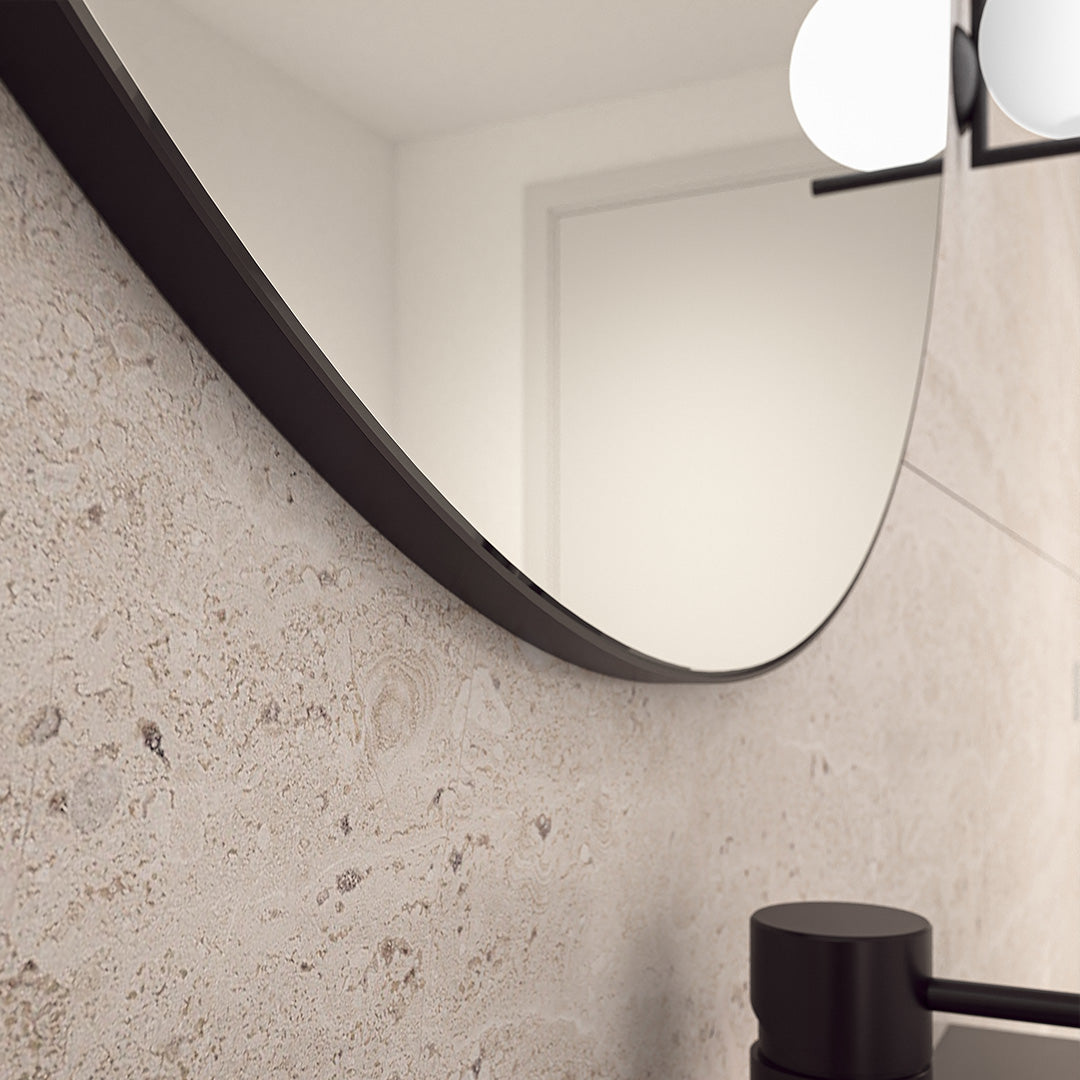 Refine Spejl, Rundt, Mat sort