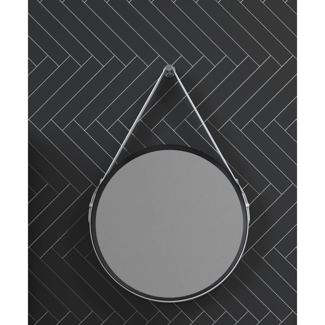 Spejl Røsnæs Rund, Sort-Spejle-HomeTomato