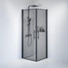 Brusehjørne Firkantet, Tonet Glas, Sort Profil - HomeTomato - 36-708-02-56-00 - 8595677120349