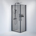 Brusehjørne Firkantet, Tonet Glas, Sort Profil - HomeTomato - 36-709-02-56-00 - 8595677120479